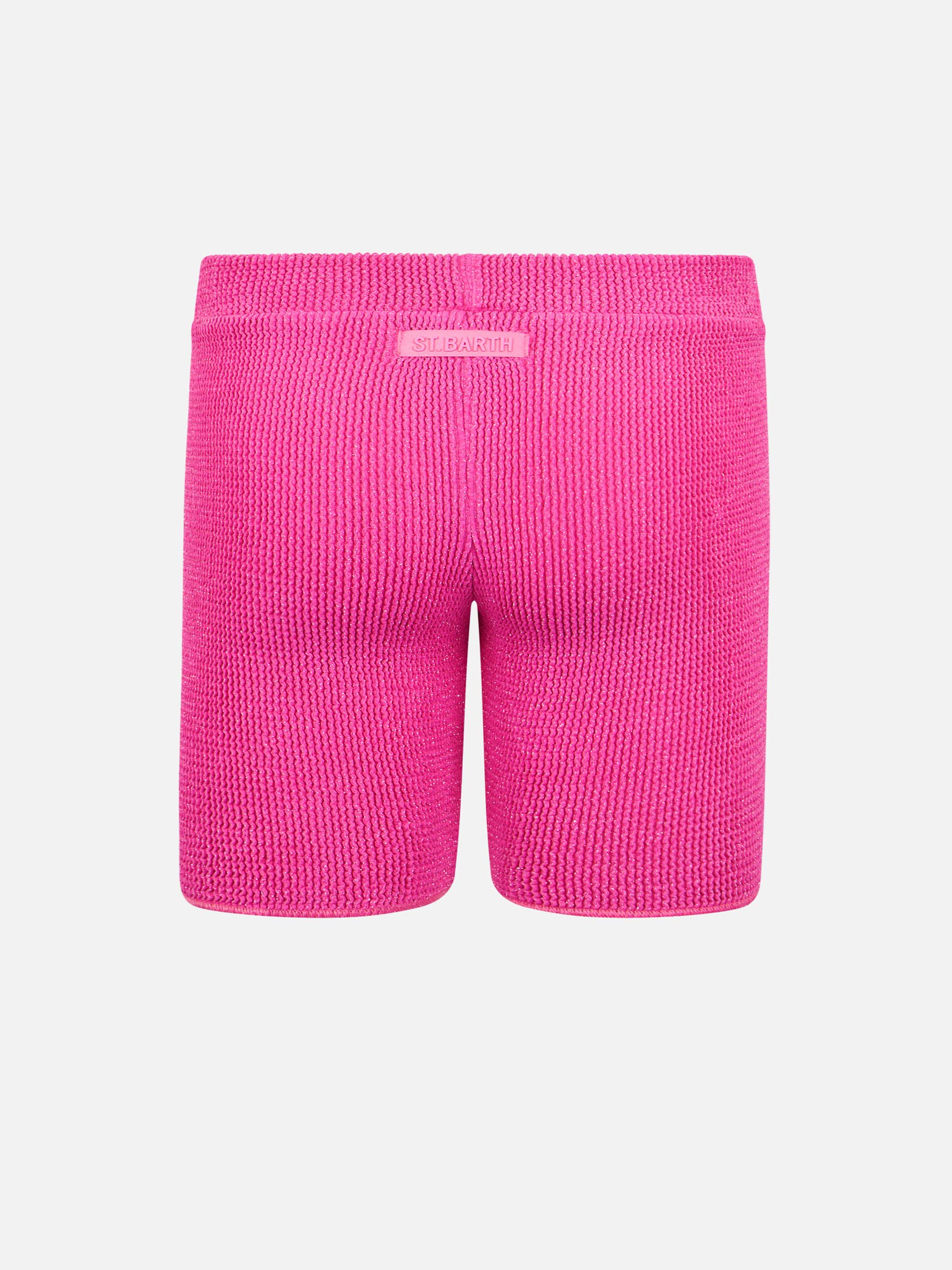 Pantaloncini crinkle rosa da bambina Kira W Jr - Image 2