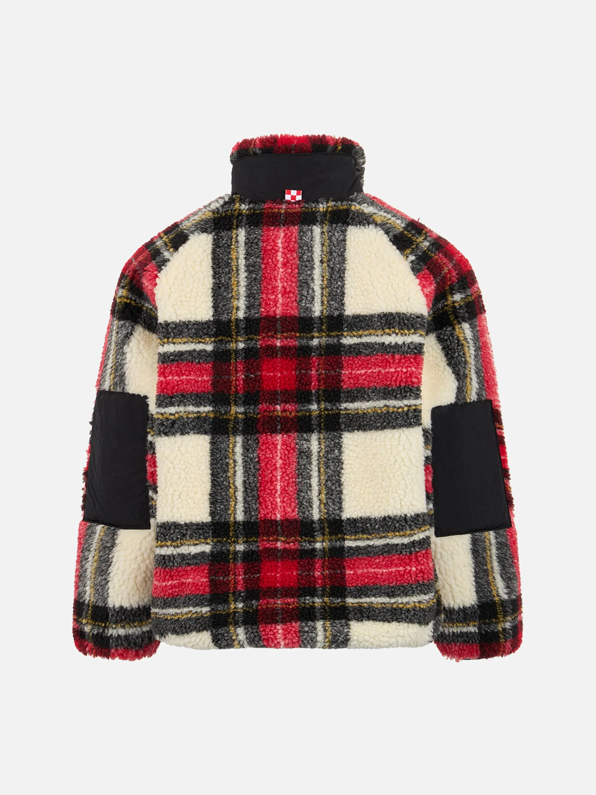 Giubbotto sherpa da bambina con stampa tartan - Image 2