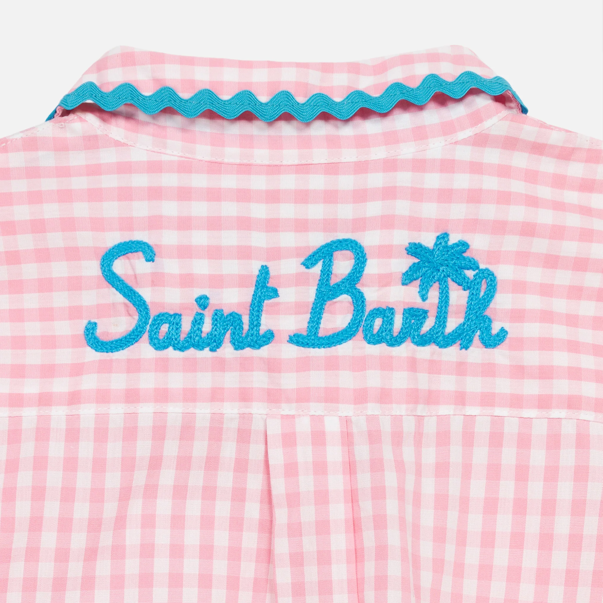 Camicia da bambina con stampa vichy - Image 3
