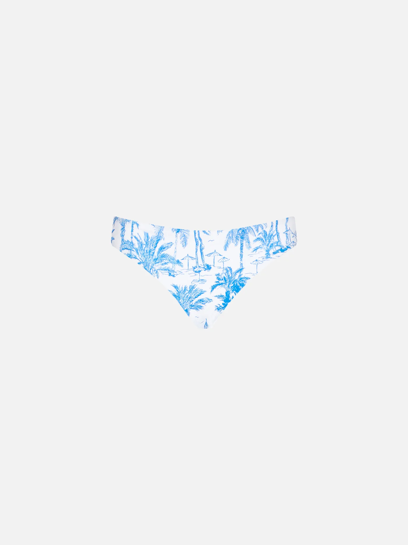 Slip da bagno da bambina con stampa toile de jouy e fiocco - Image 2