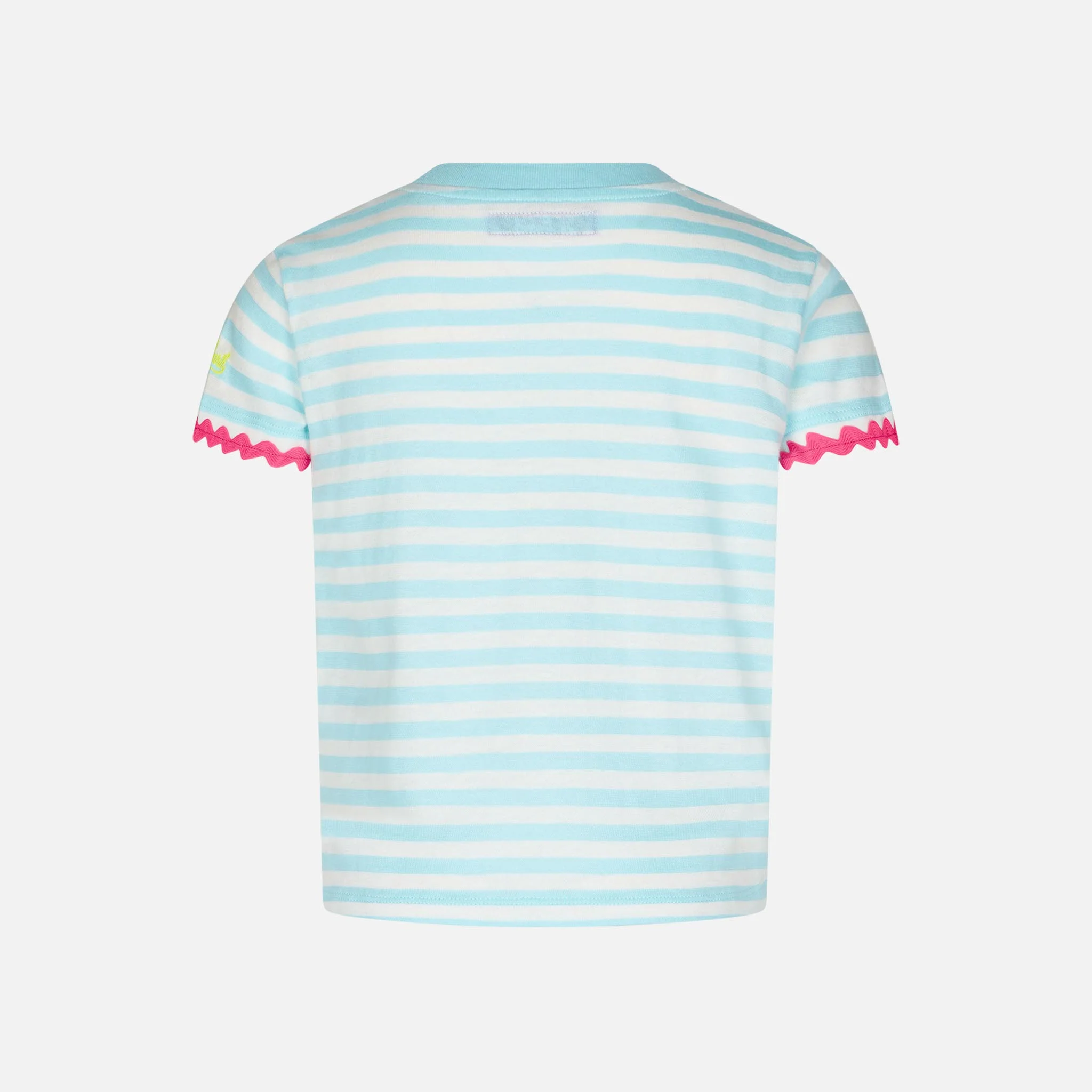 T-shirt da bambina a righe con ricamo Saint Barth - Image 2