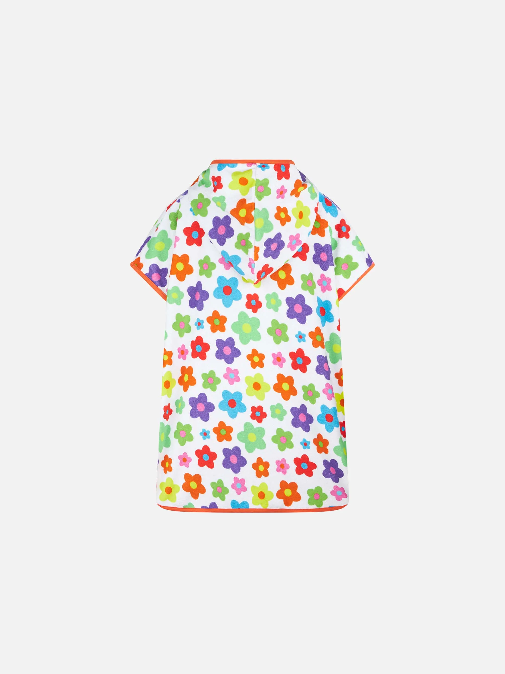 Poncho da bambina in spugna con margherita multicolore - Image 2