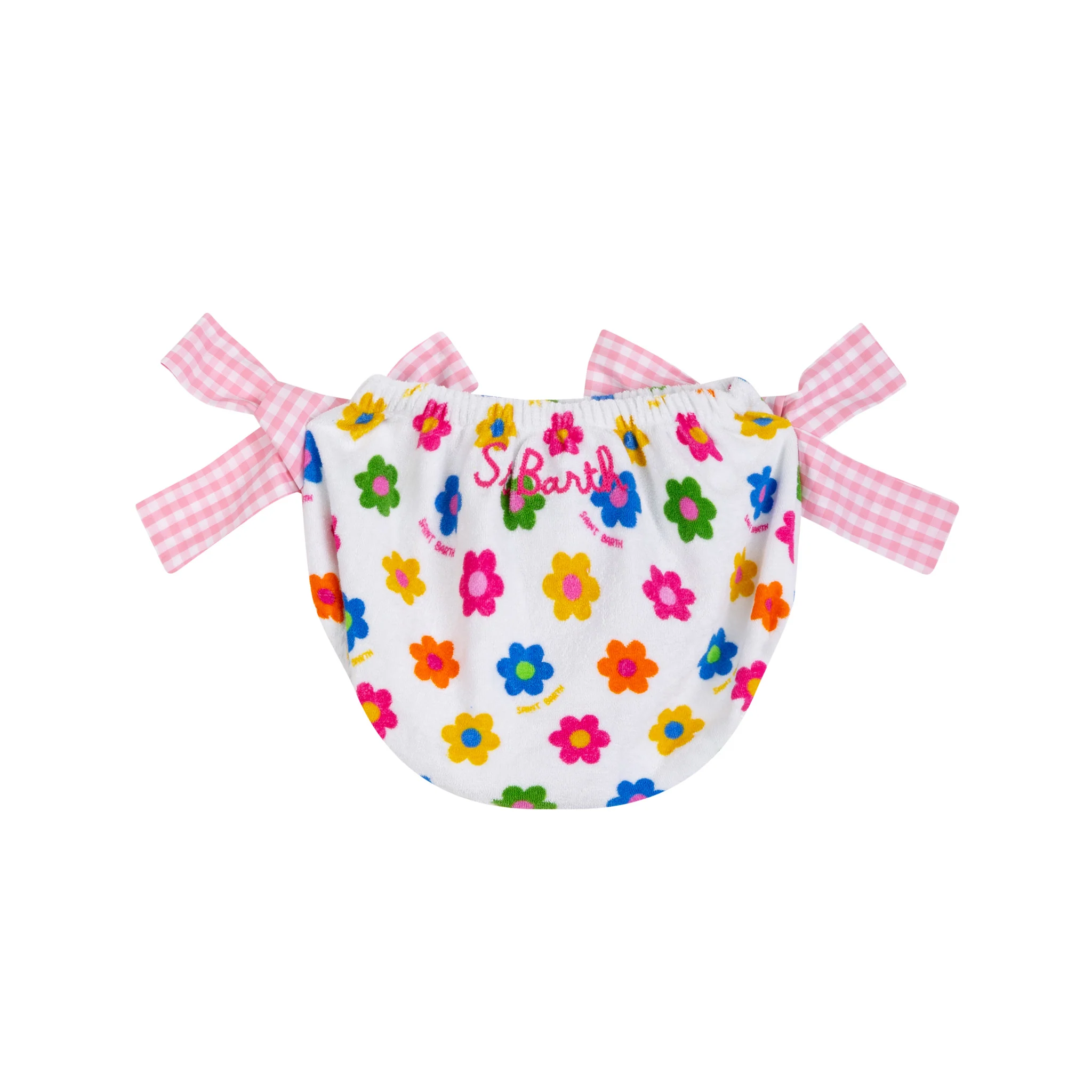 Slip da bagno da bambina in spugna con stampa margherite - Image 2