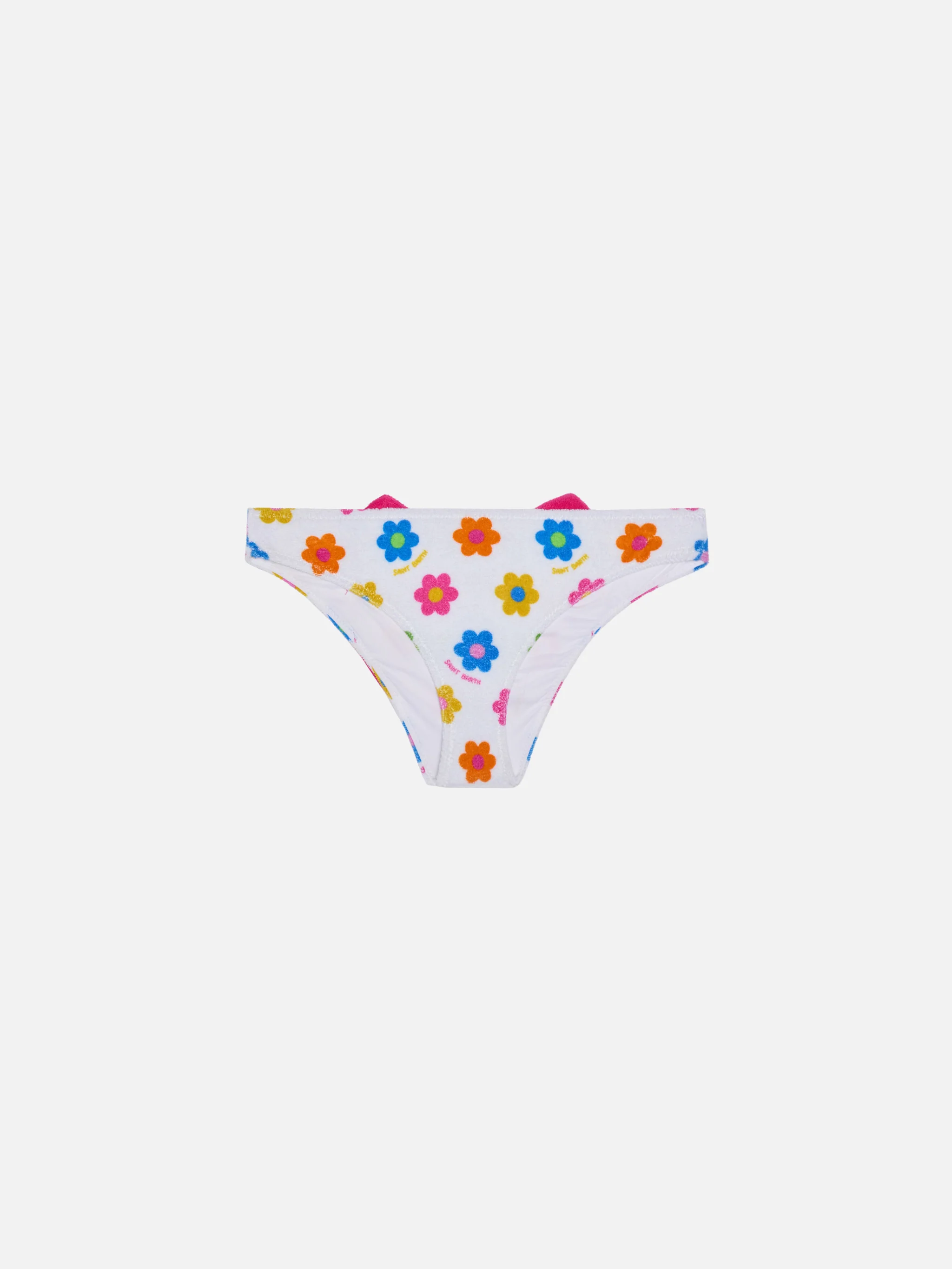 Slip da bagno da bambina in spugna con stampa margherite - Image 2