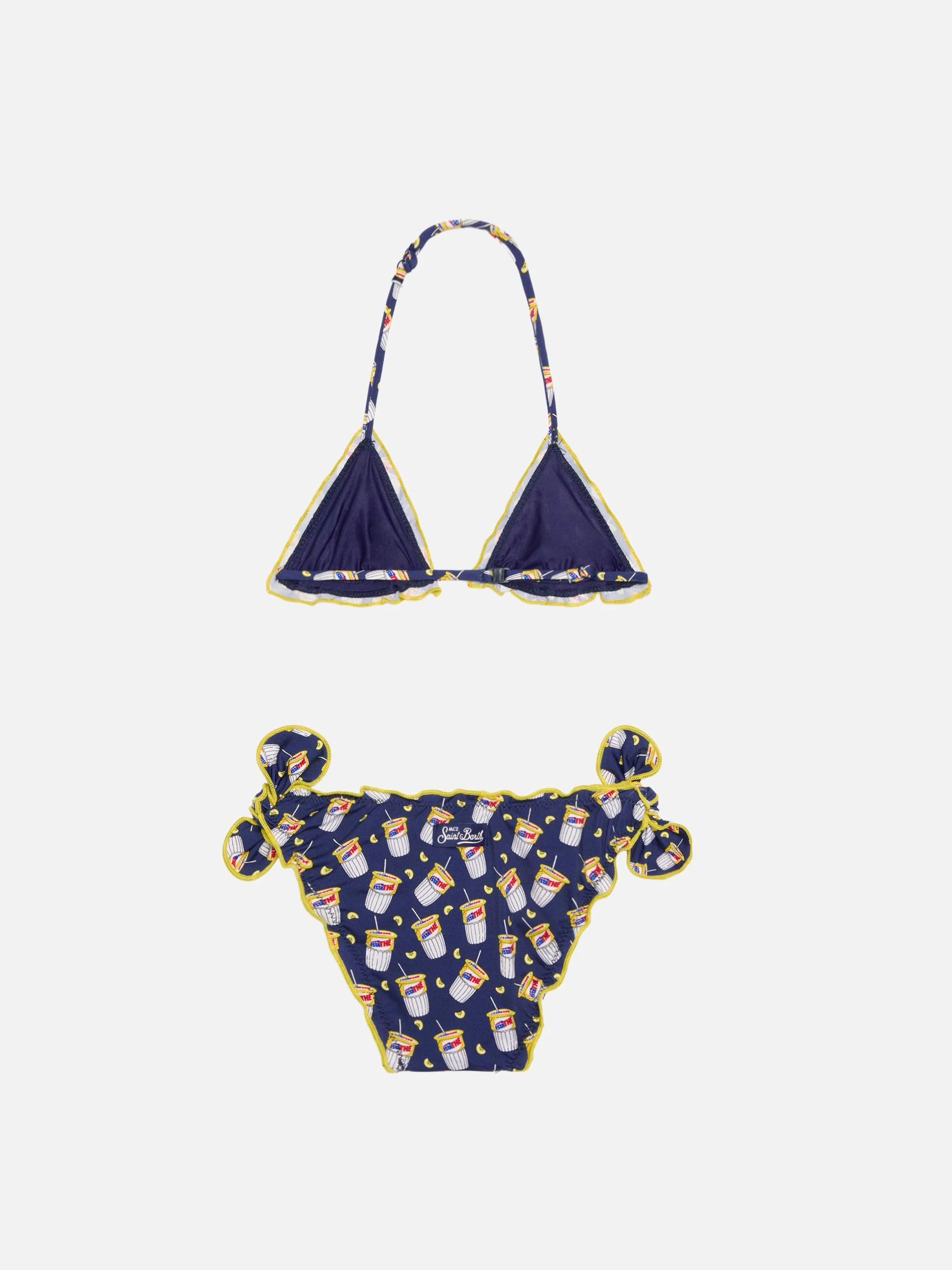 Bikini da bambina a triangolo con stampa Estathé | Edizione speciale Estathé® - Image 2
