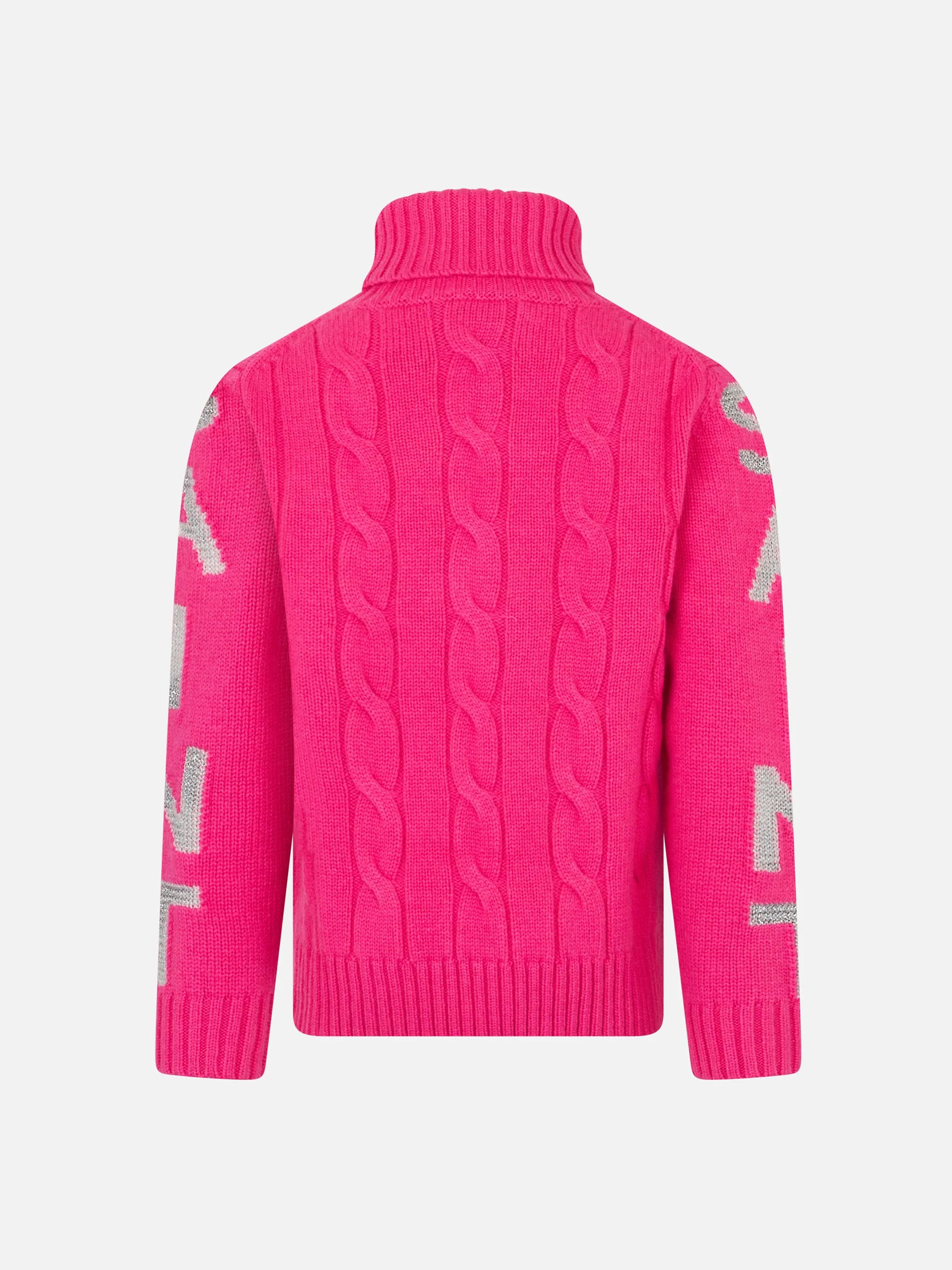 Maglione intrecciato da bambina a collo alto con stampa jacquard Saint Barth - Image 2