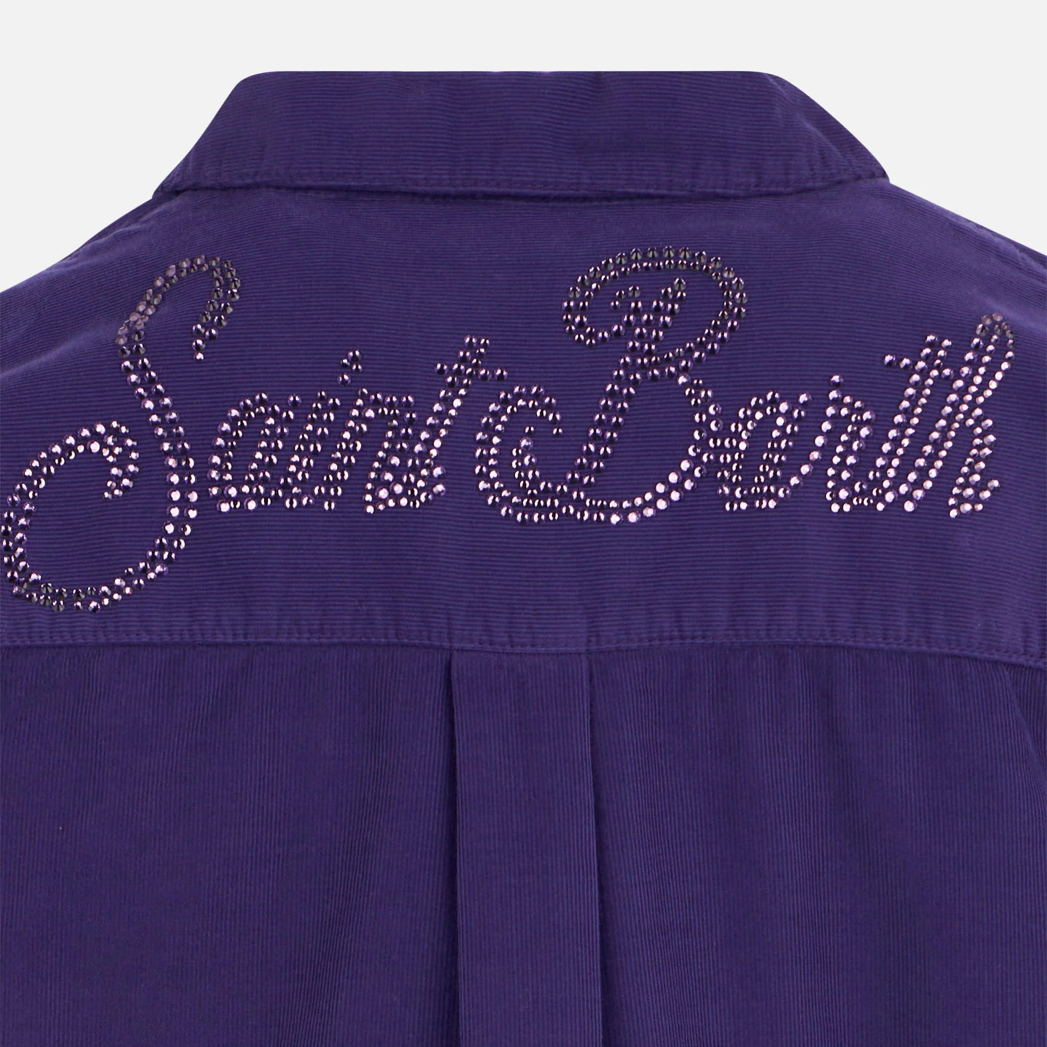 Sovracamicia da  bambina in velluto con stampa strass Saint Barth - Image 3