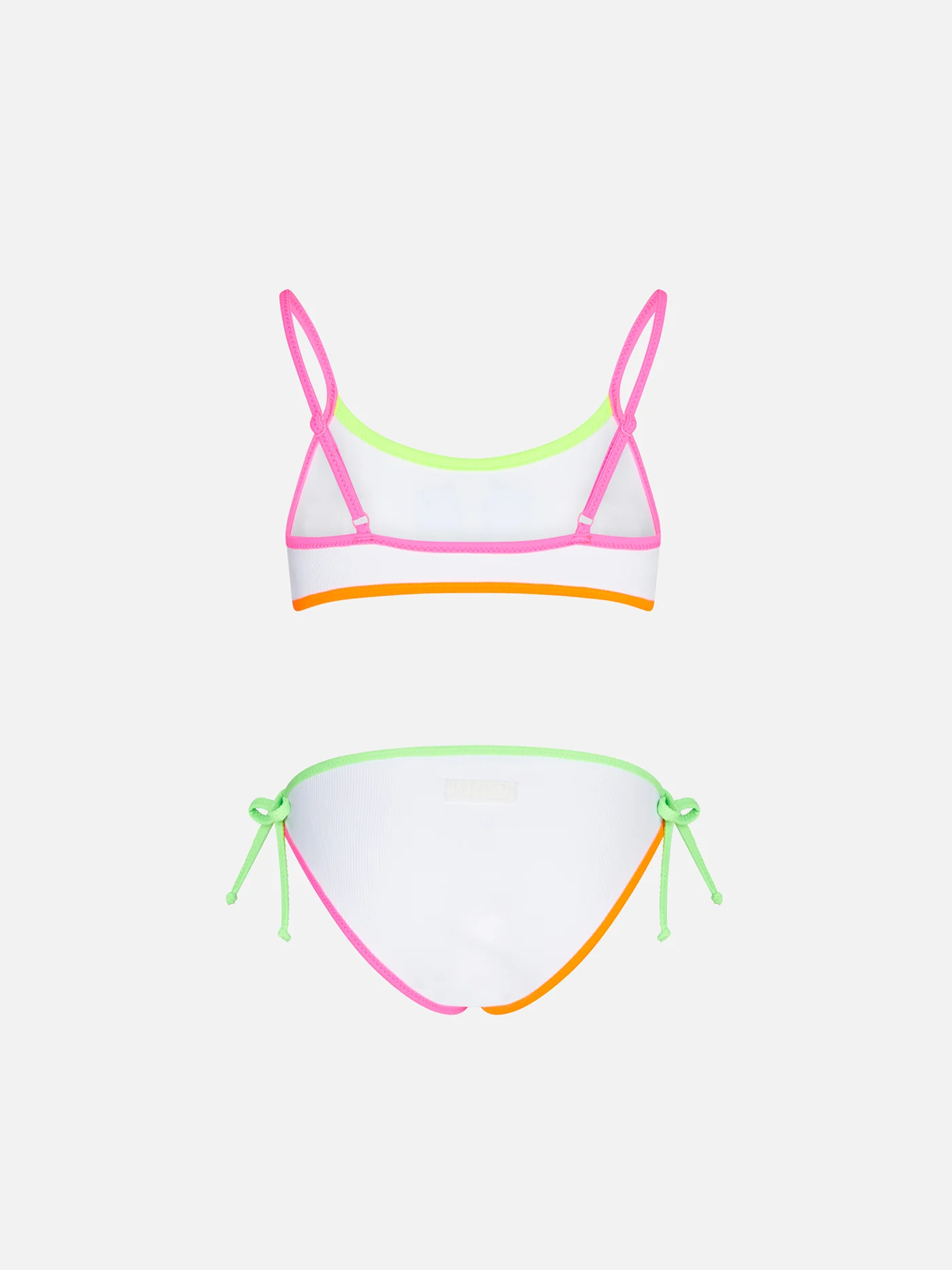 Bikini da bambina a bralette bianco - Image 2