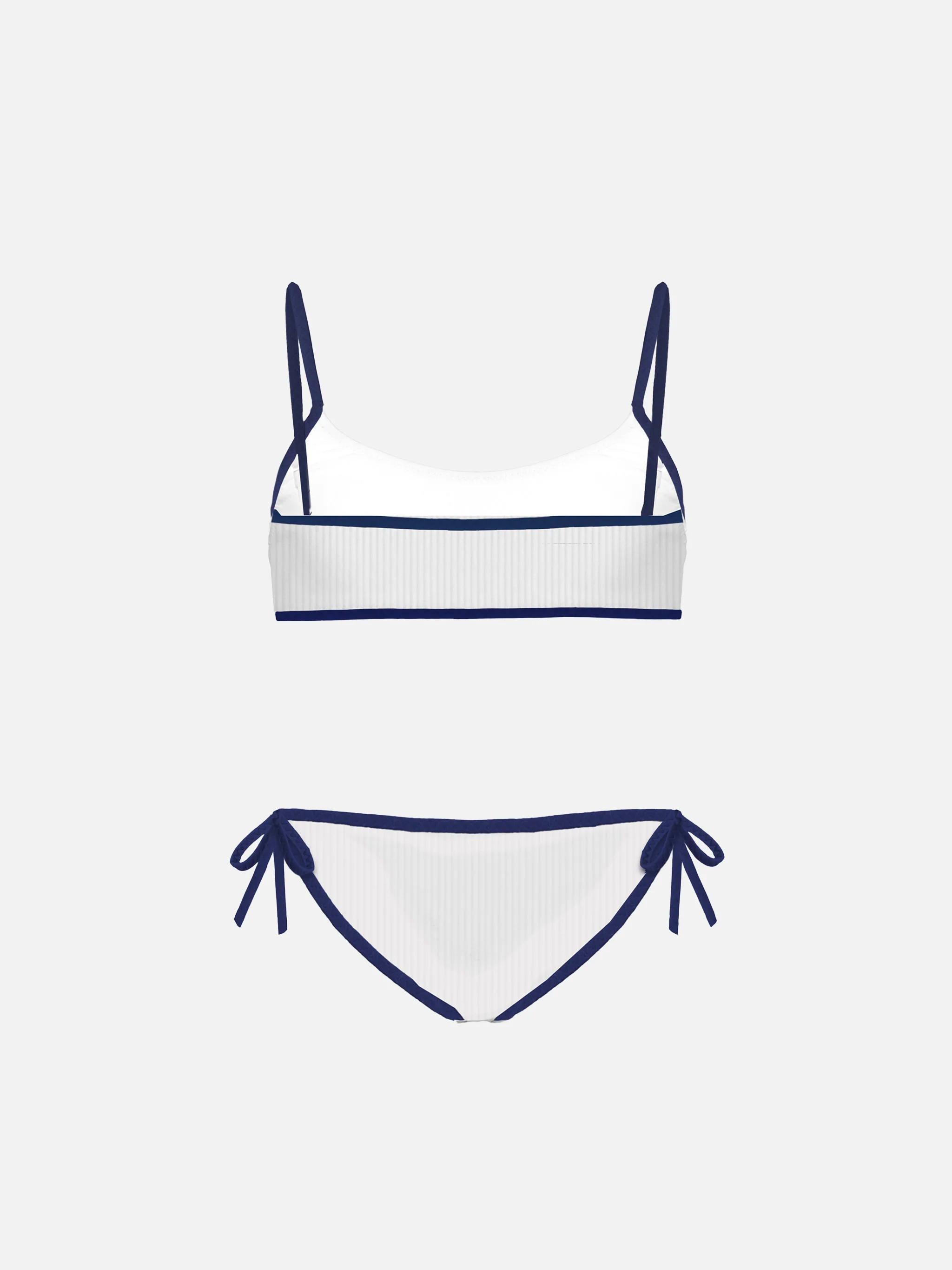 Bikini da bambina a bralette bianco  - Image 2