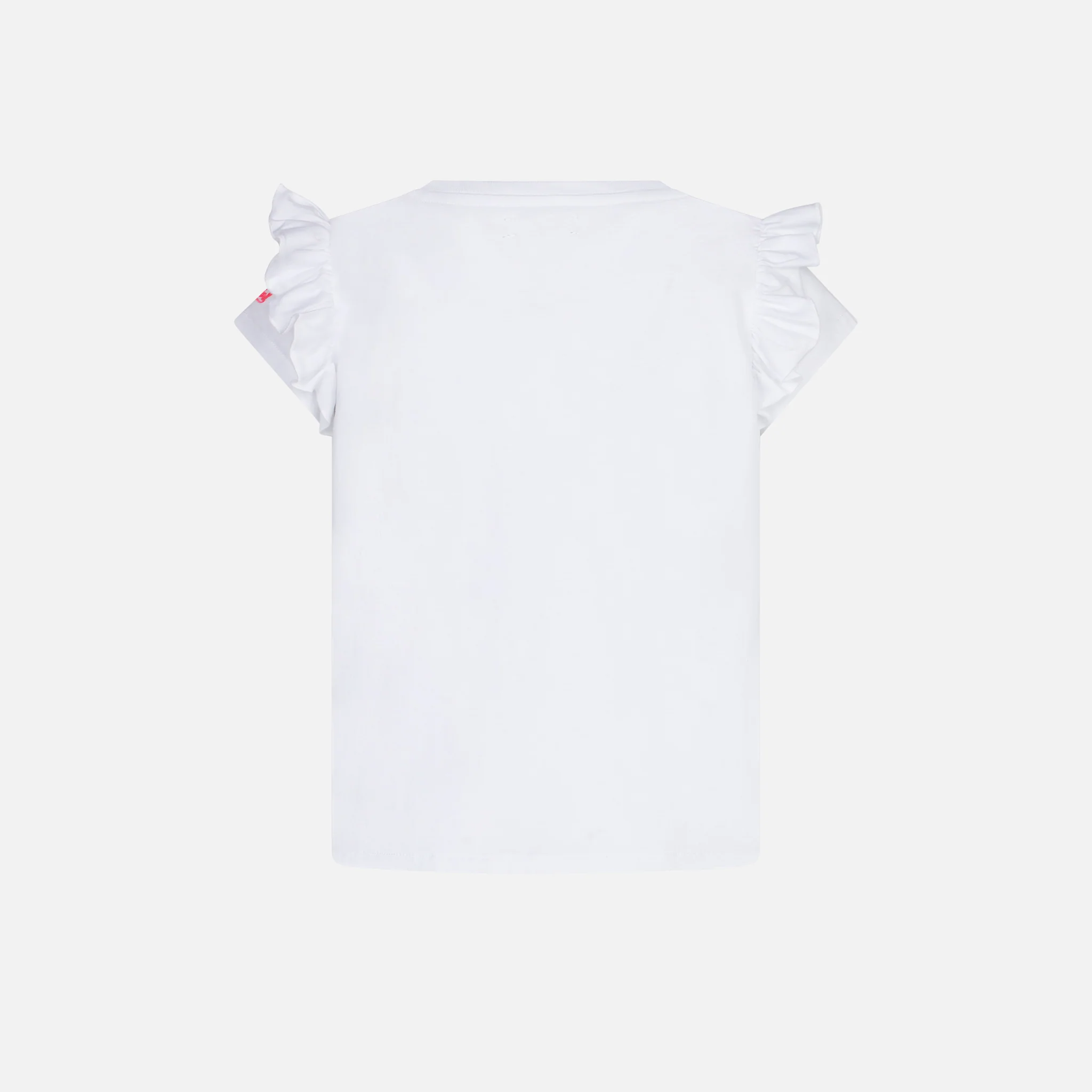 T-shirt da bambina con balza e ricamo Portami al Mare - Image 3