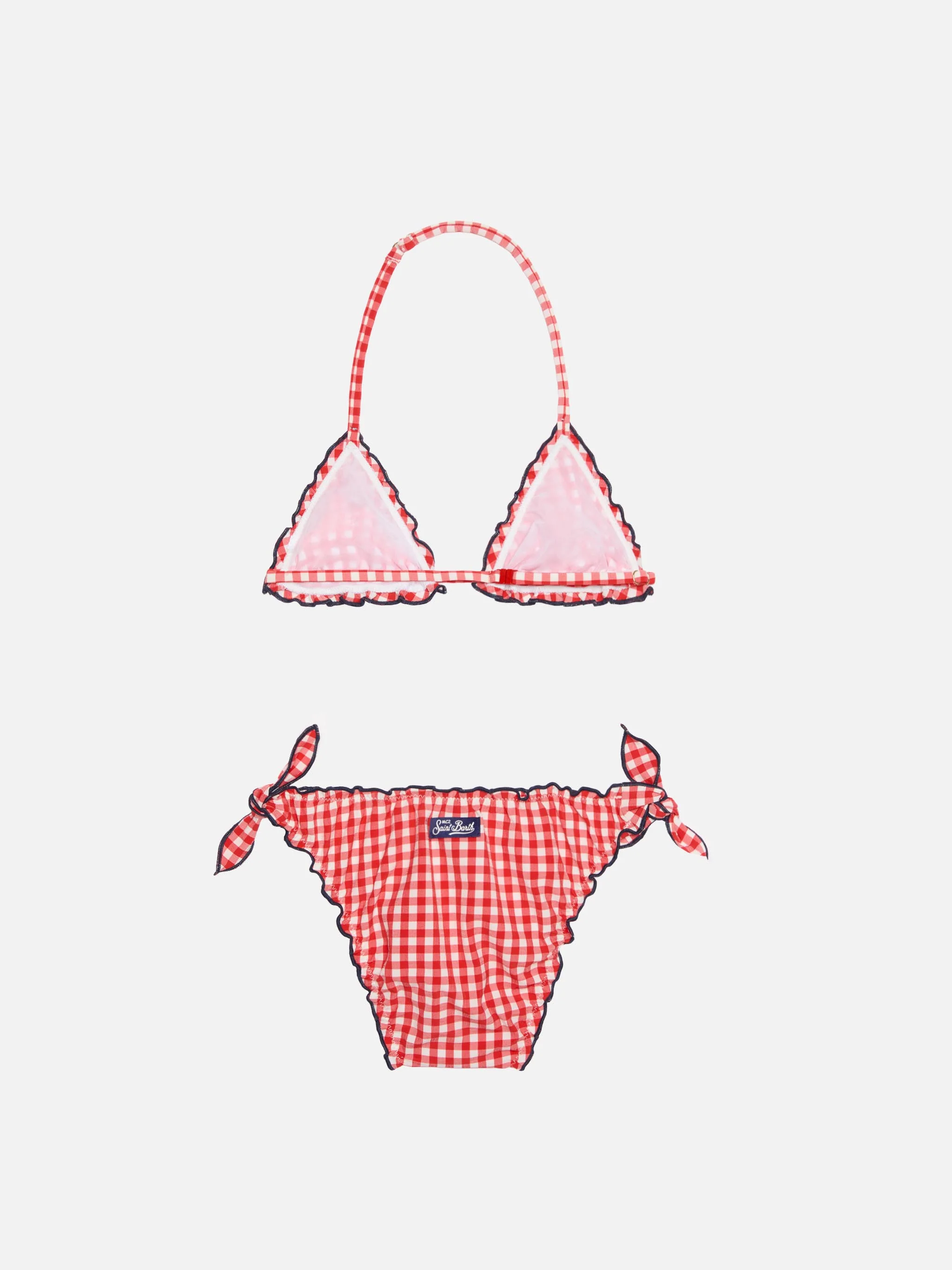 Bikini a triangolo Cris con stampa vichy - Image 2