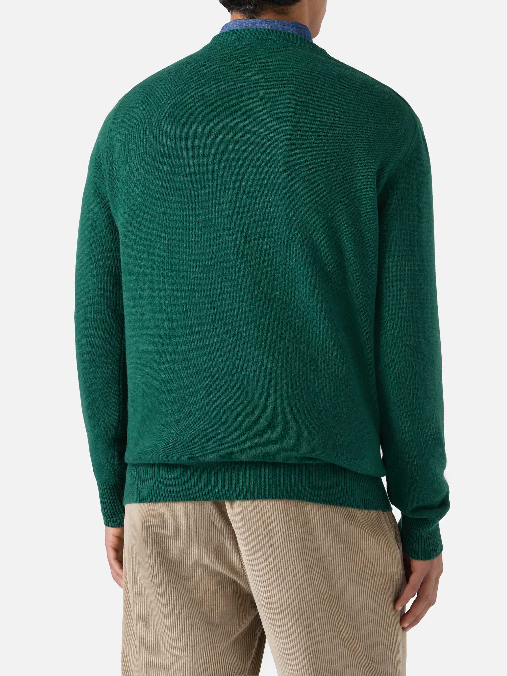 Girocollo Heron verde con jacquard Money Maker - Image 3