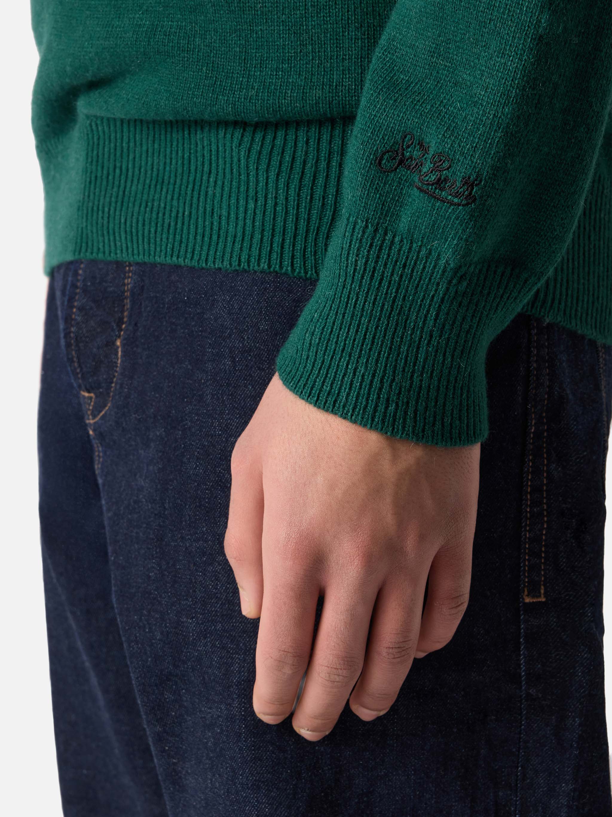 Girocollo Heron verde con jacquard Woodstock | SPECIAL EDITION PEANUTS - Image 4