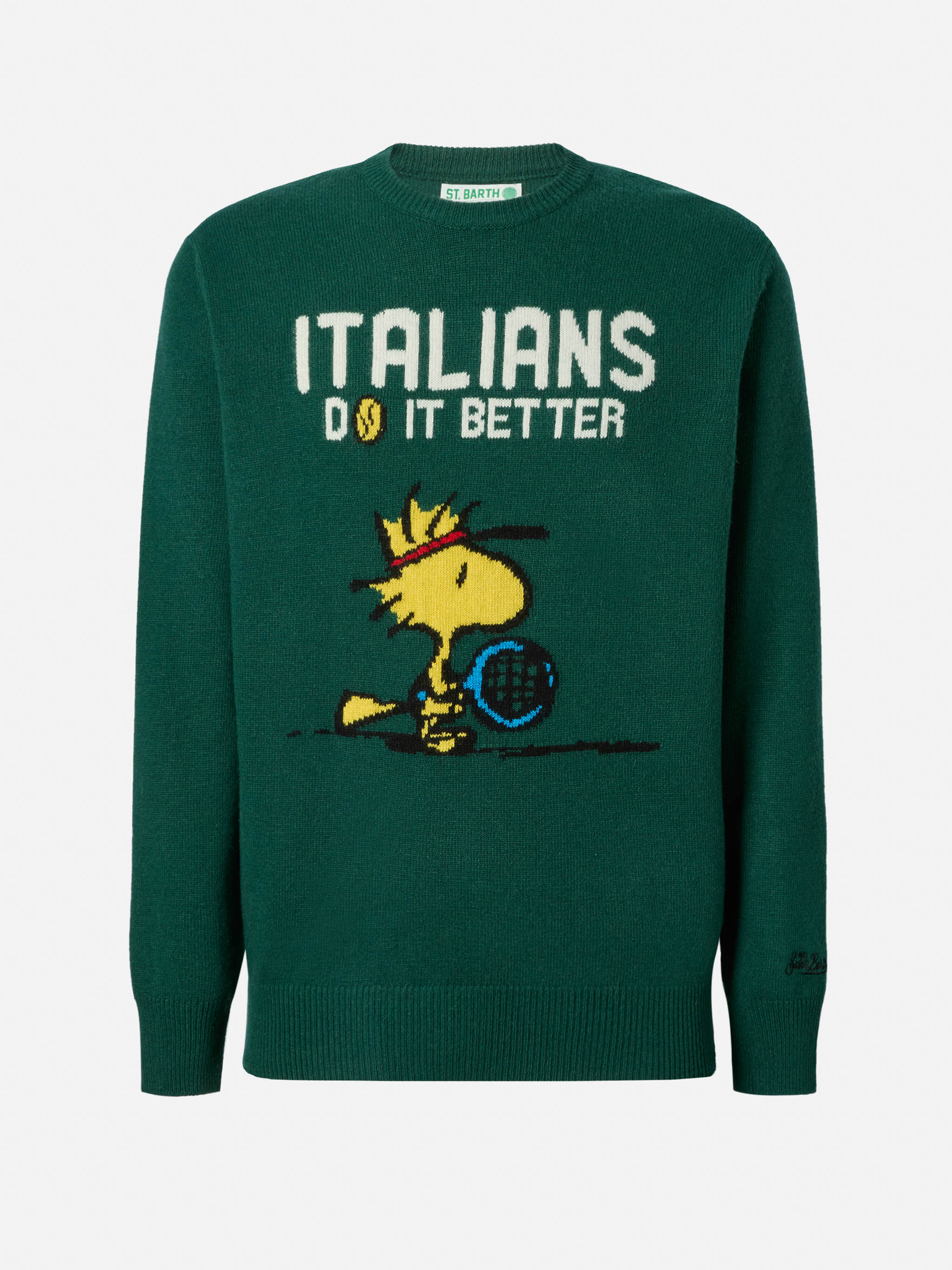 Girocollo Heron verde con jacquard Woodstock | SPECIAL EDITION PEANUTS - Image 5