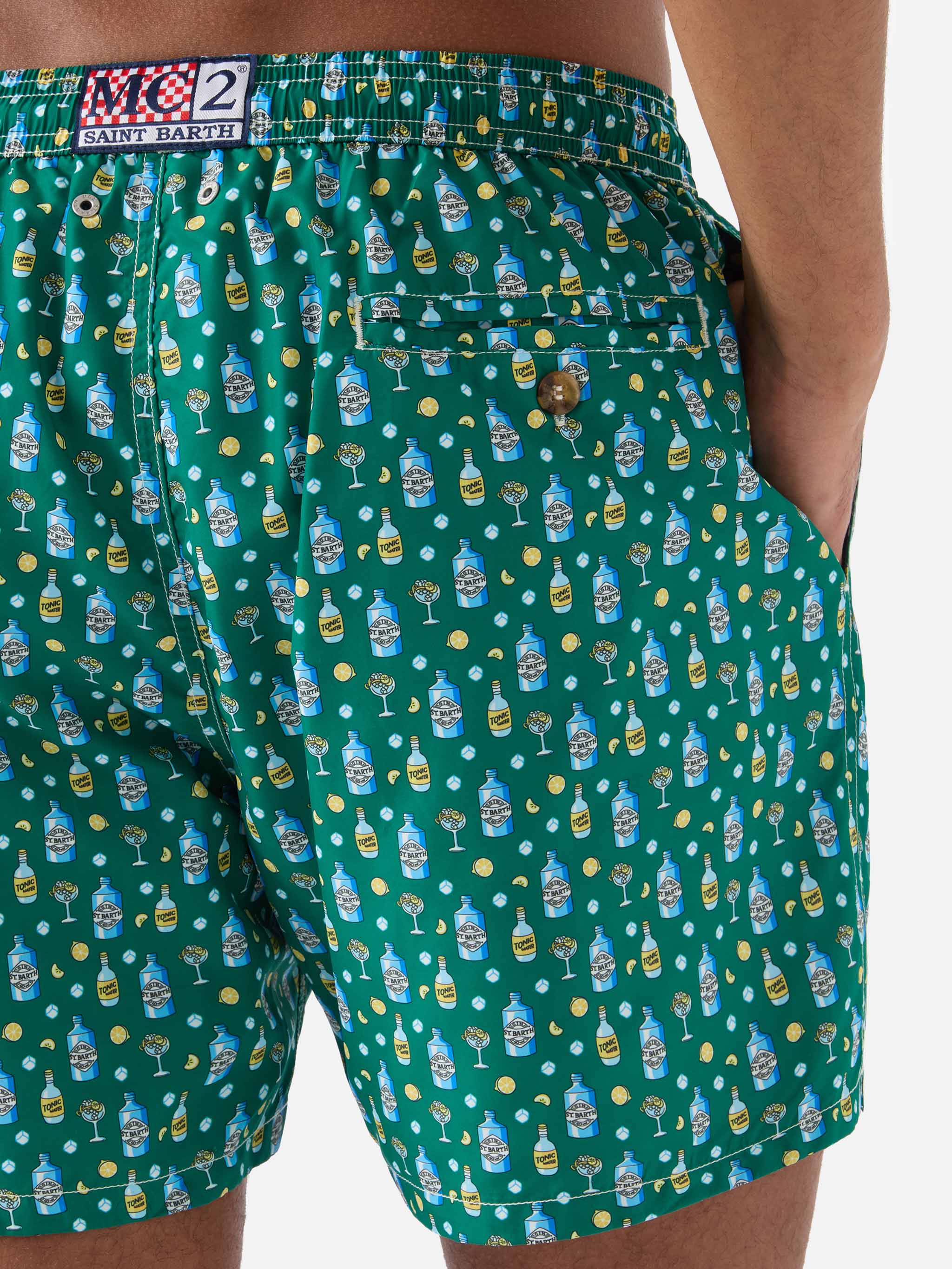Costume mare Lighting Micro verde con stampa gin e cocktail - Image 6