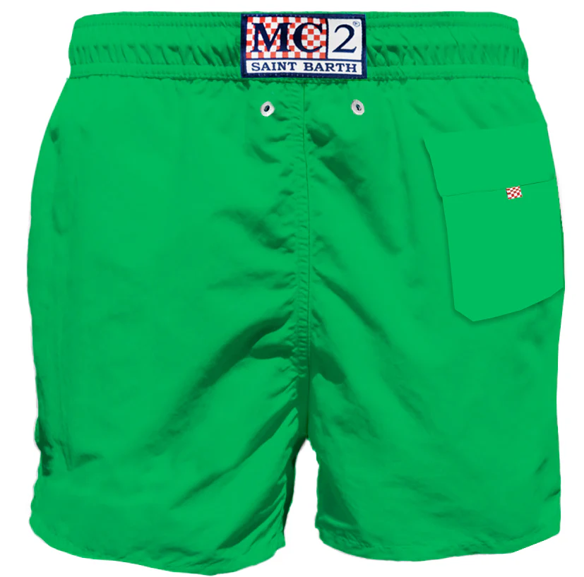 Costume mare Gustavia Pocket verde con ricamo - Image 2