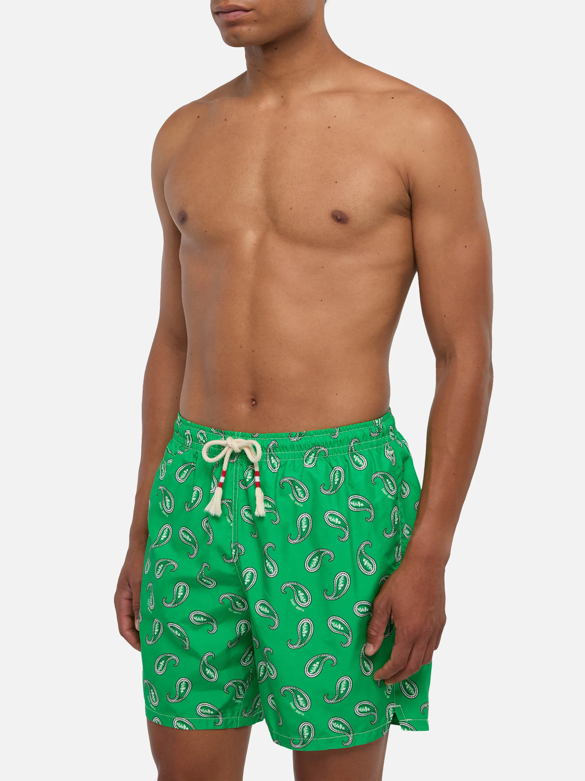 Costume mare Caprese stampa paisley verde - Image 3