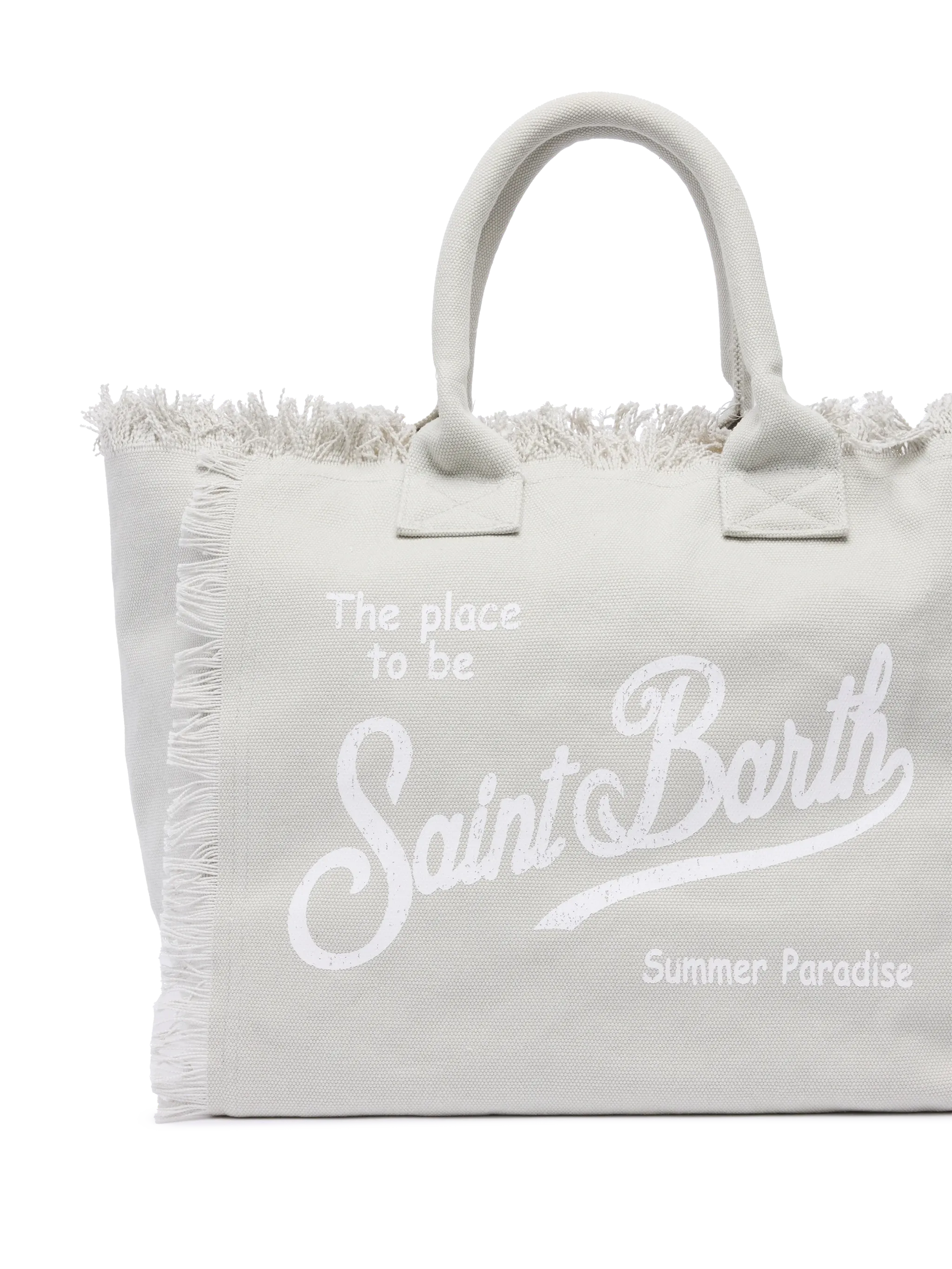 Borsa a spalla Vanity in canvas di cotone grigio - Image 3