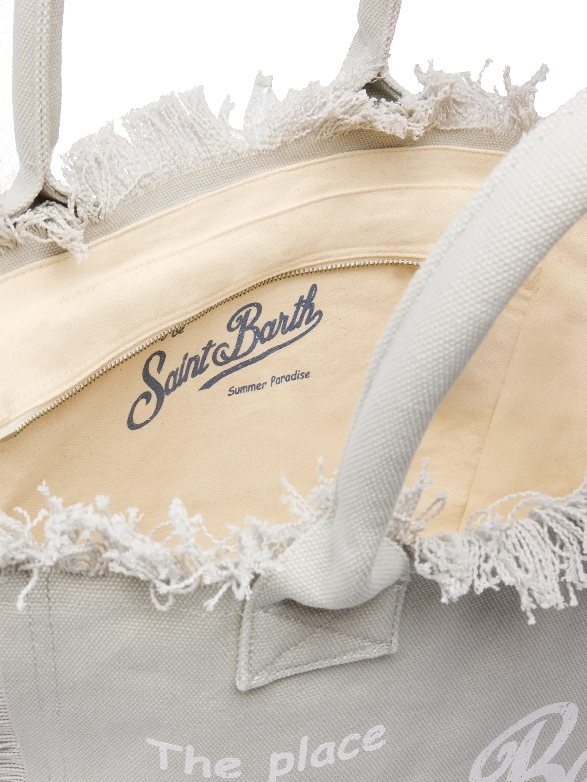 Borsa a spalla Vanity in canvas di cotone grigio - Image 5