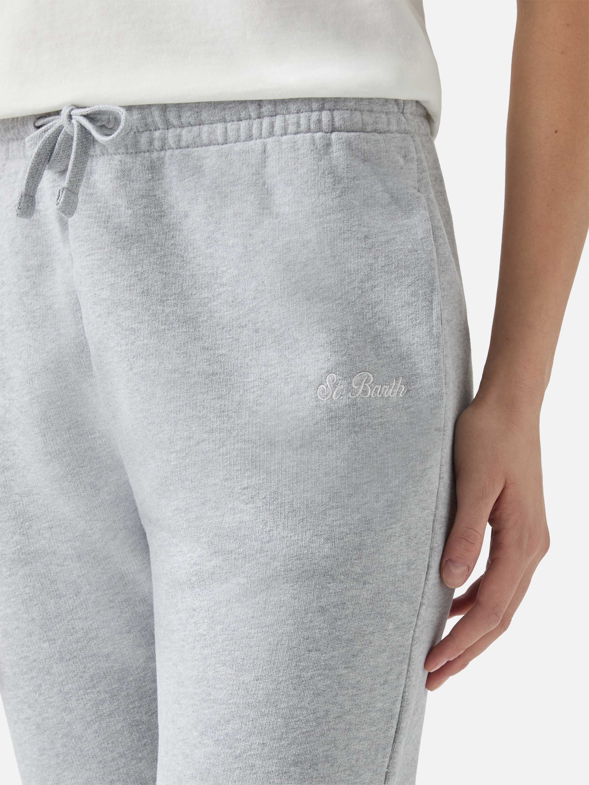 Pantaloni joggers Odalys in pile grigio - Image 3