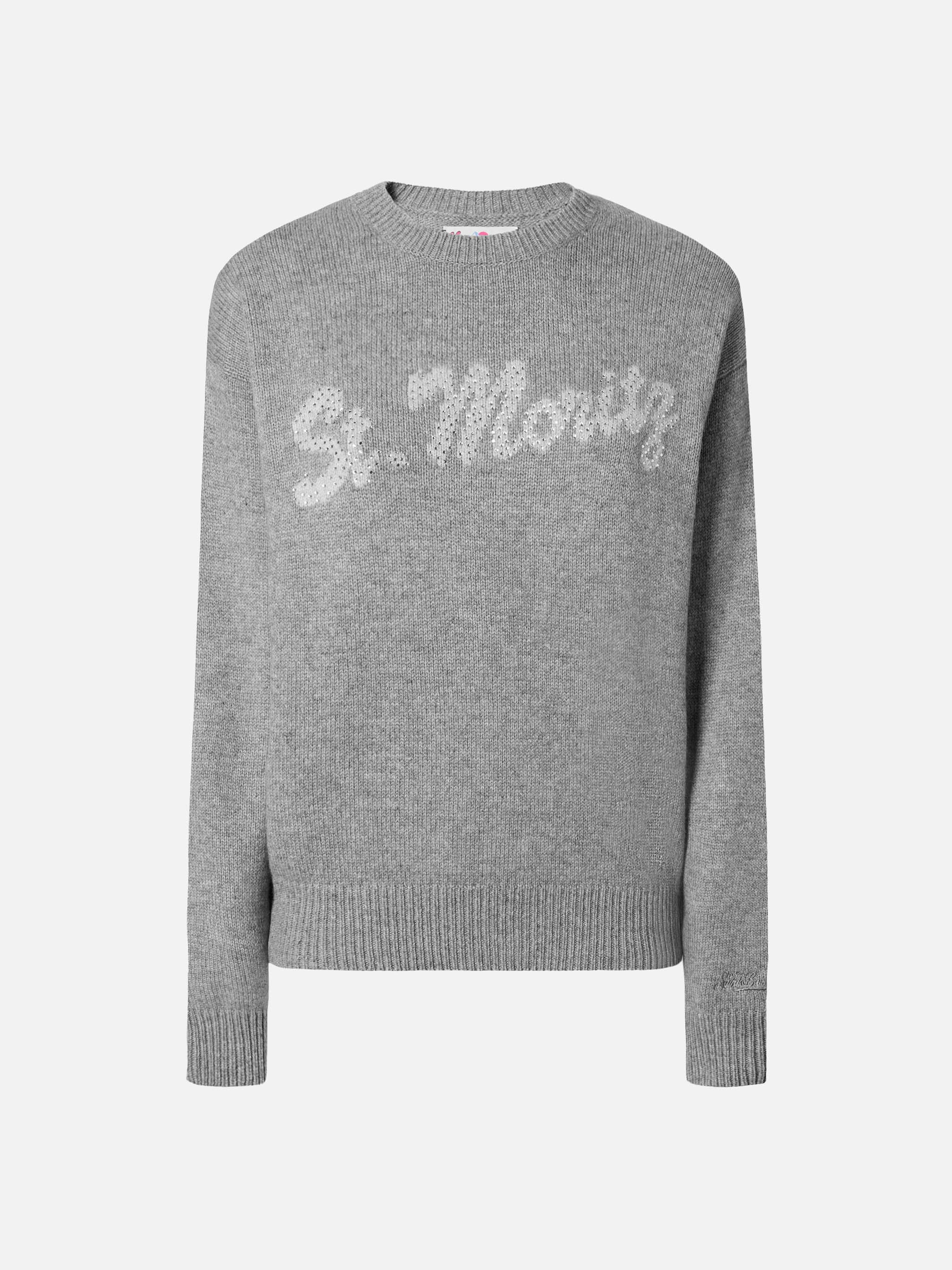 Girocollo Louise grigio con decorazioni di strass Saint Moritz | SPECIAL EDITION ST. MORITZ TOP OF THE WORLD - Image 5