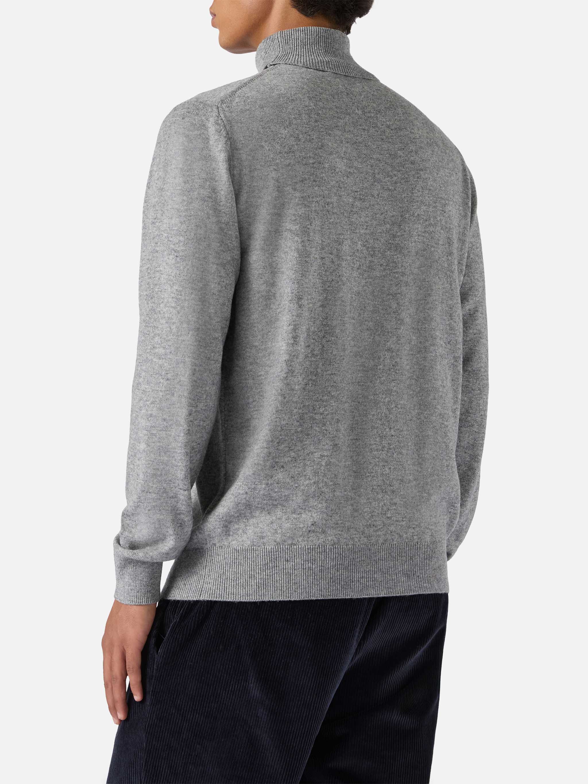 Dolcevita Bond in lana merino cashmere grigio melange - Image 4