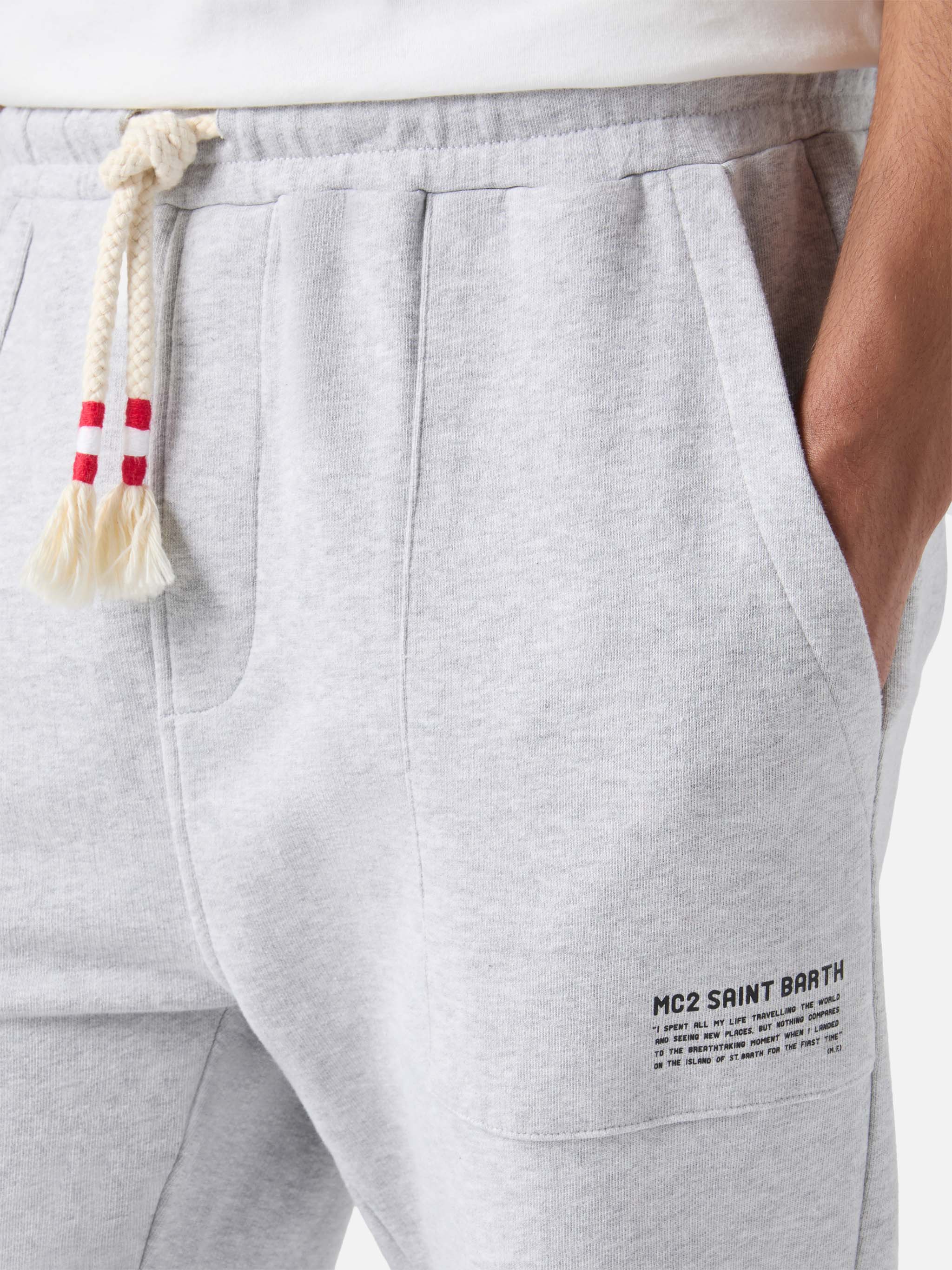 Pantaloni sportivi grigio mélange Bolt - Image 2