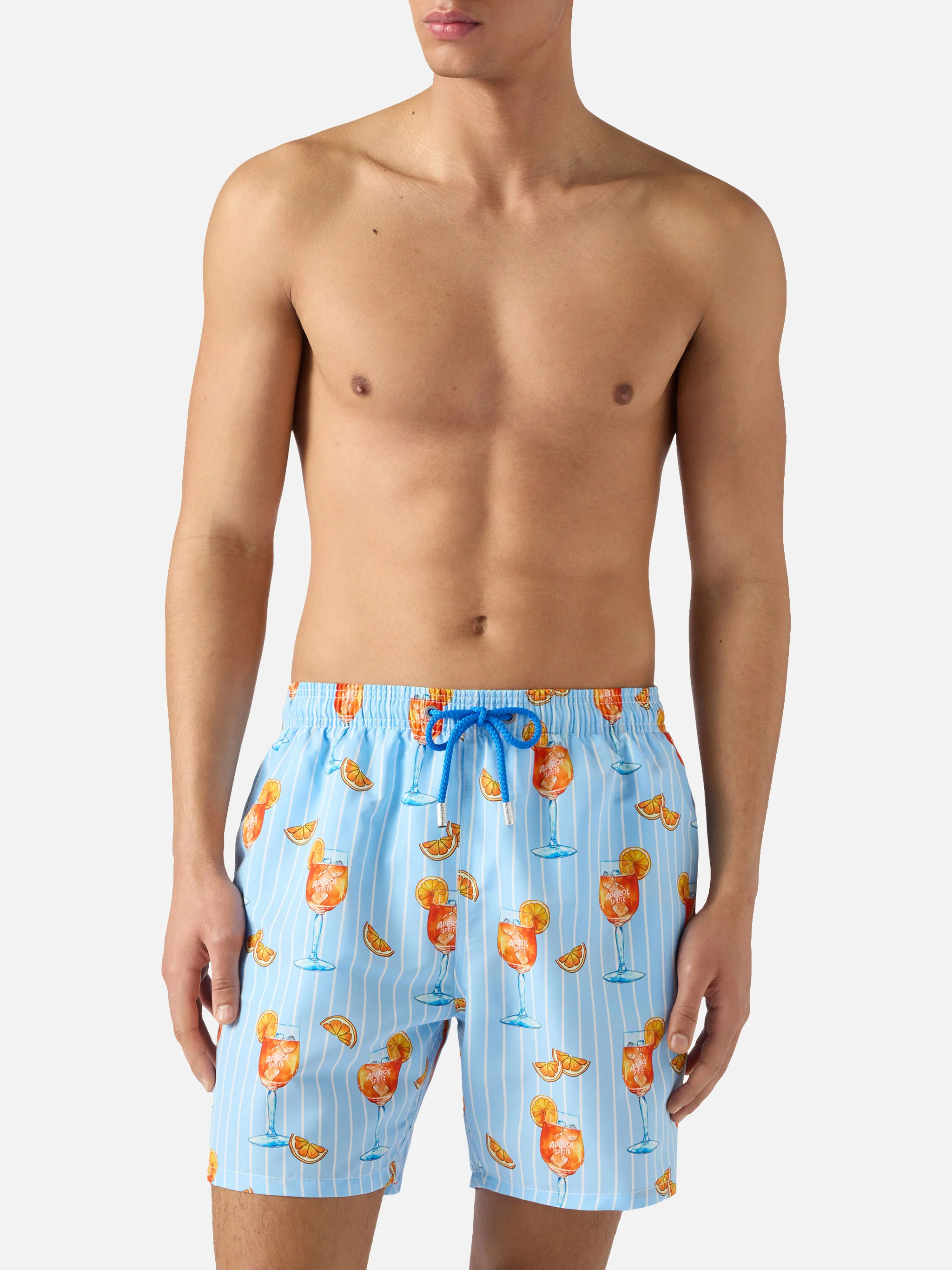 Costume mare Gustavia a righe con stampa cocktail | Special Edition - Image 3
