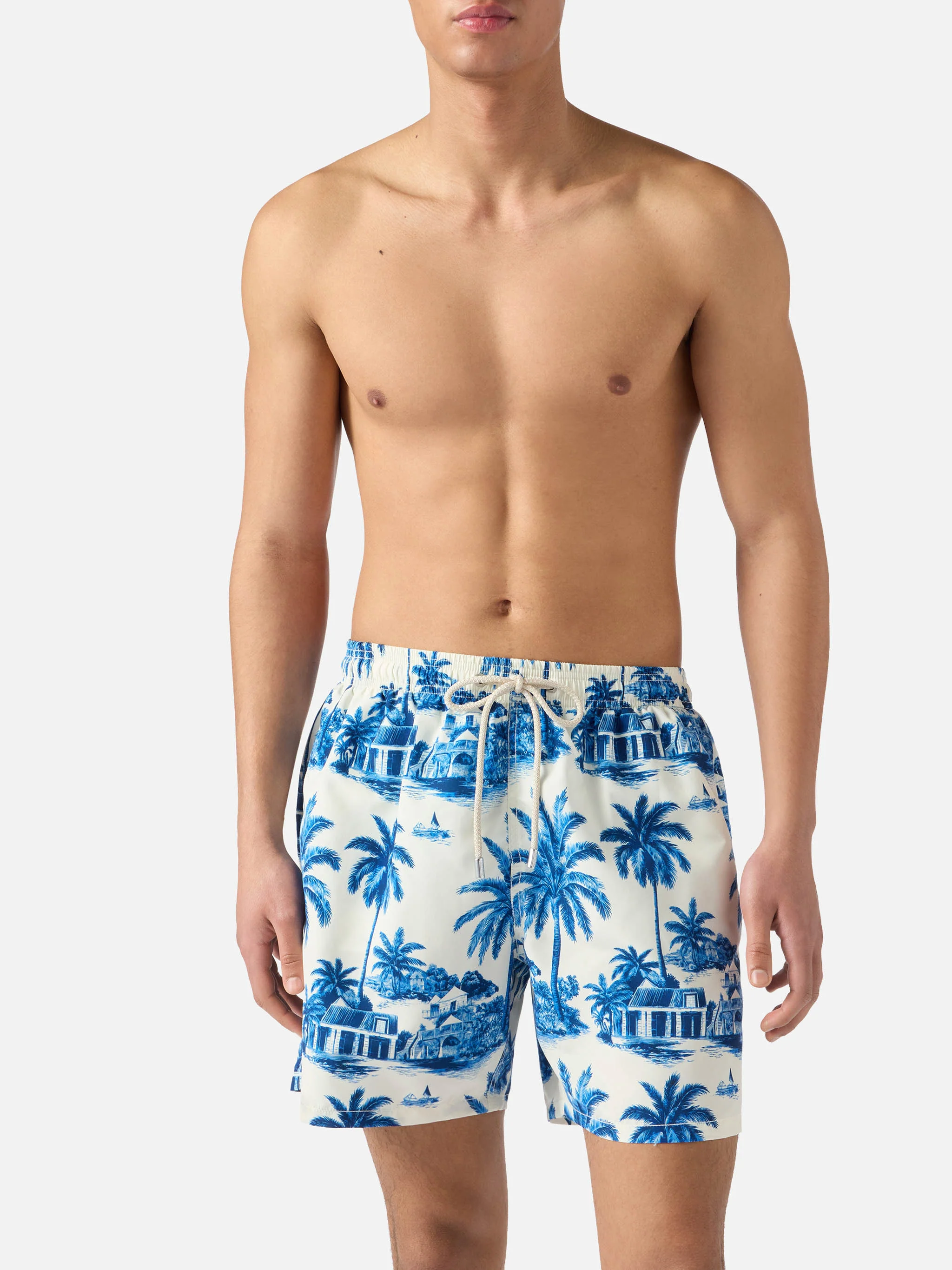 Costume mare Gustavia toile de jouy blu | Special Edition - Image 3
