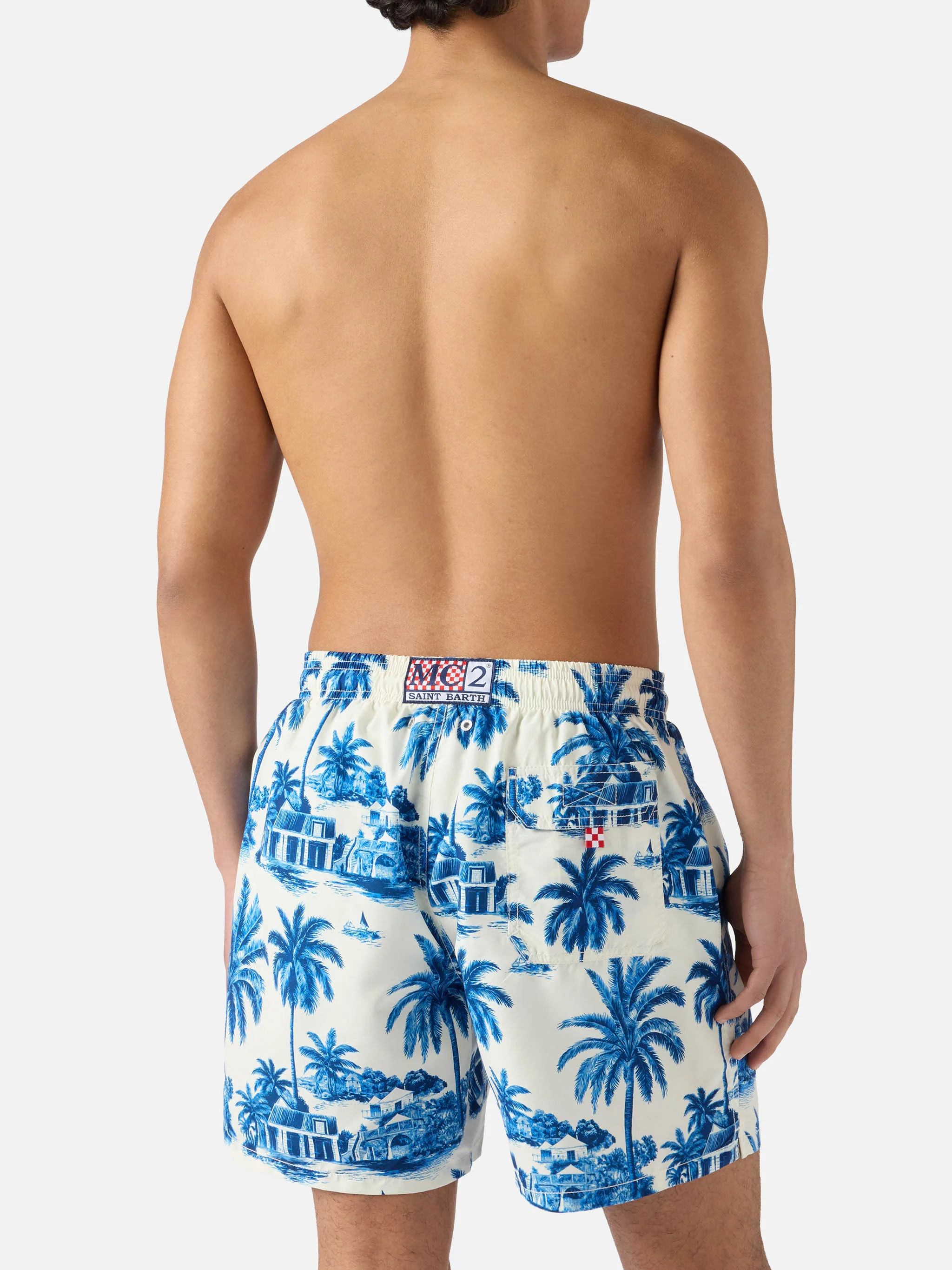 Costume mare Gustavia toile de jouy blu | Special Edition - Image 5