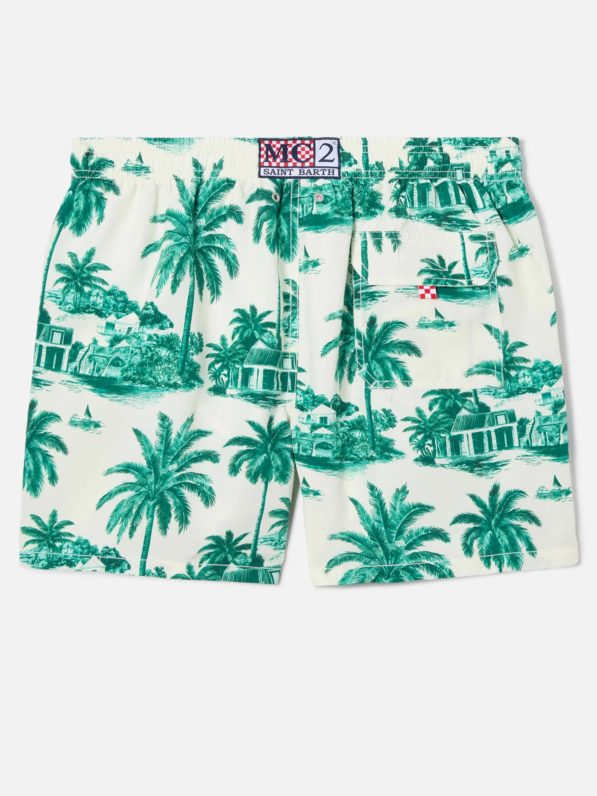 Costume mare Gustavia toile de jouy verde | Special Edition - Image 2