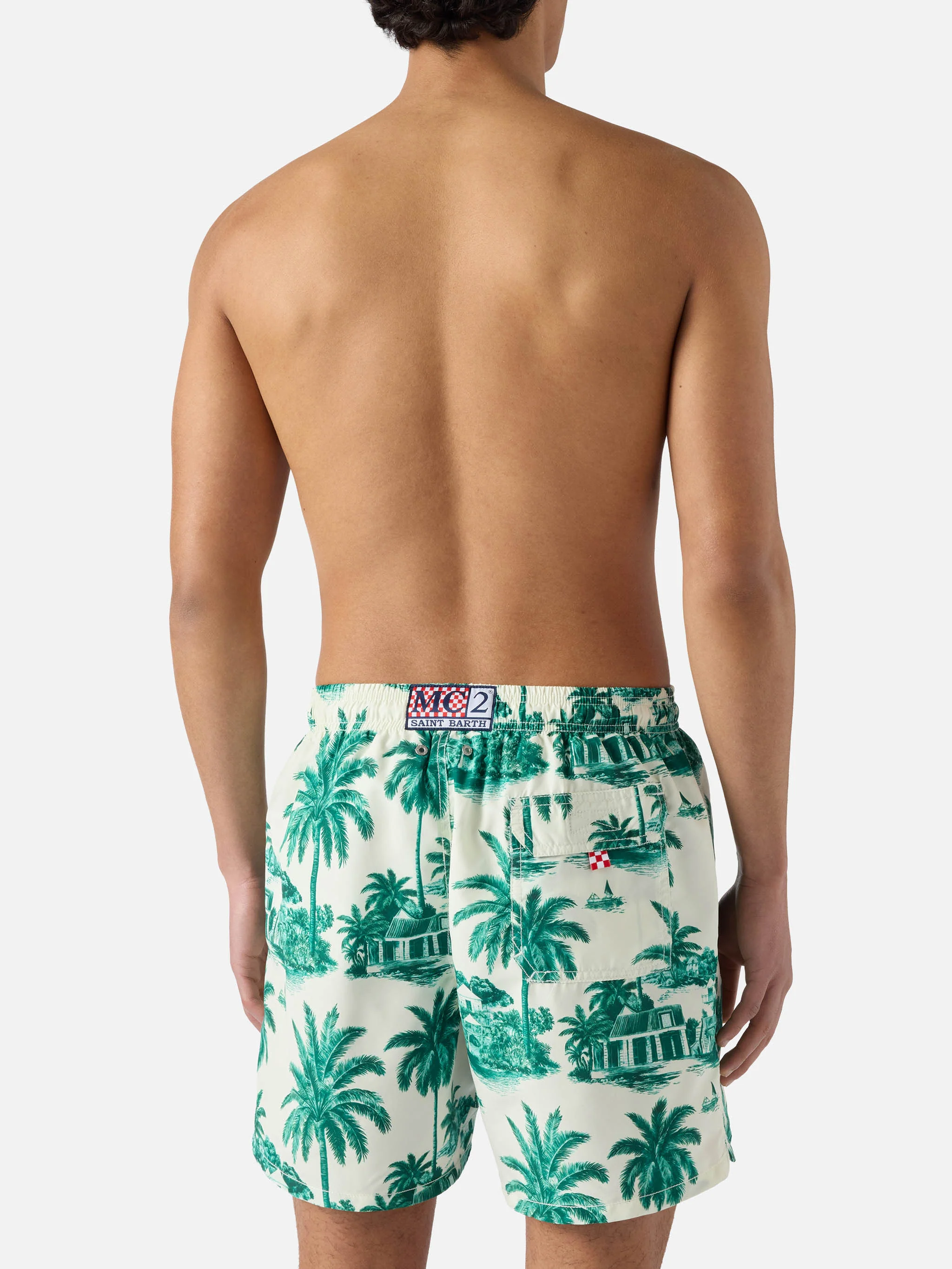 Costume mare Gustavia toile de jouy verde | Special Edition - Image 5