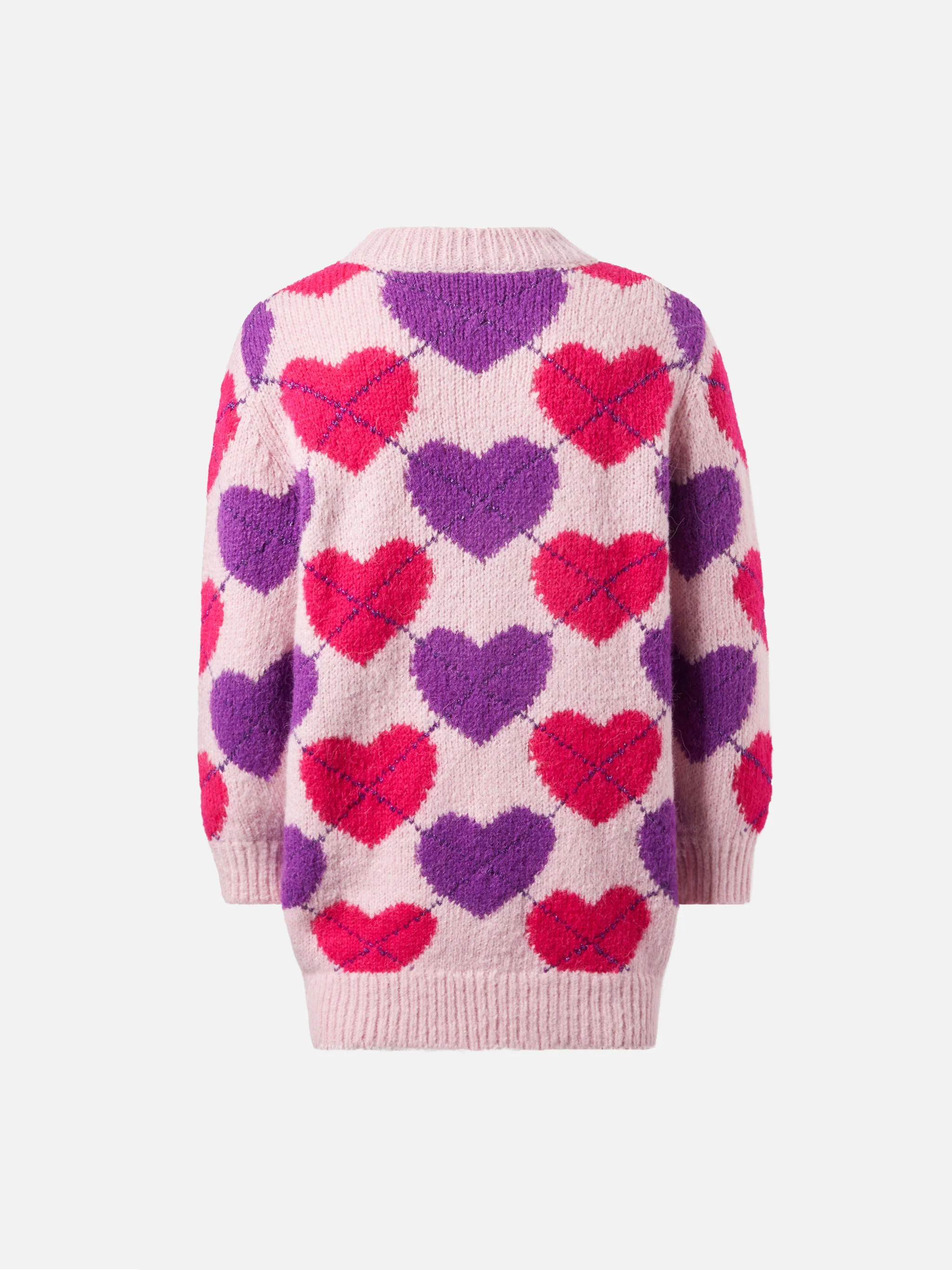 Abito a collo alto Cutie Soft lavorato a maglia con jacquard argyle - Image 3