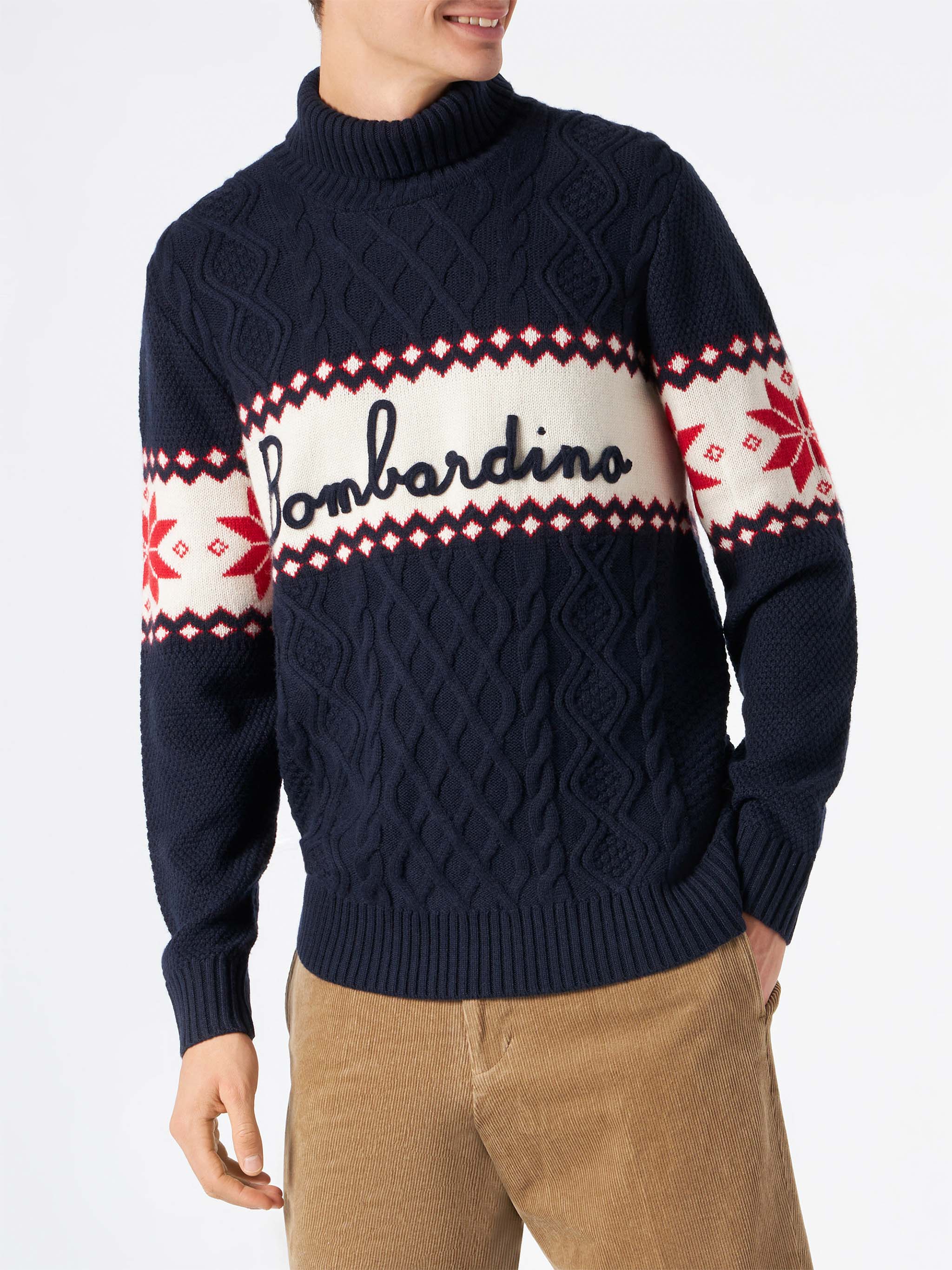 Maglione mezzo collo alto con scritta Bombardino - Image 2
