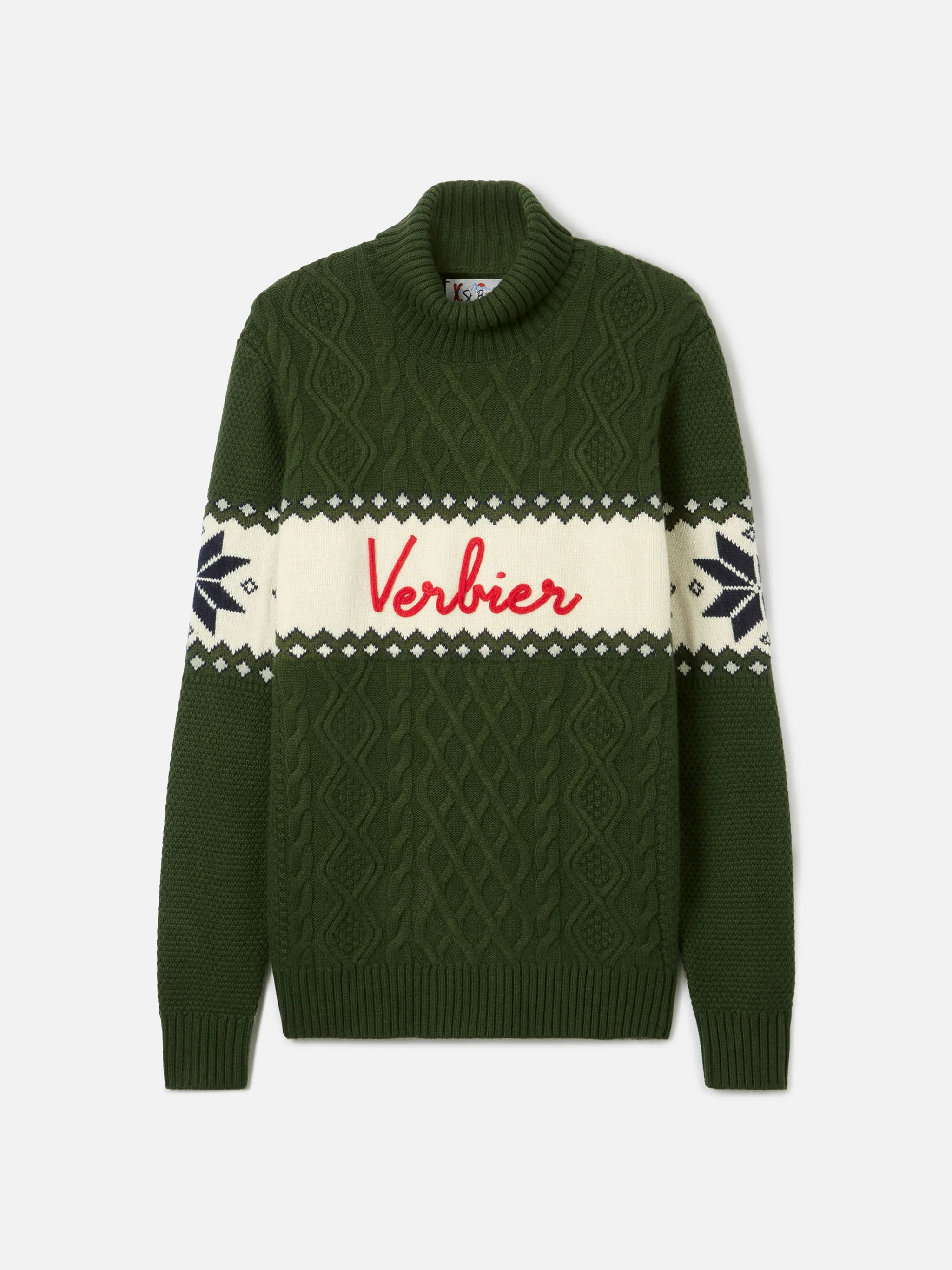 Maglione mezzo collo alto con scritta Verbier - Image 5