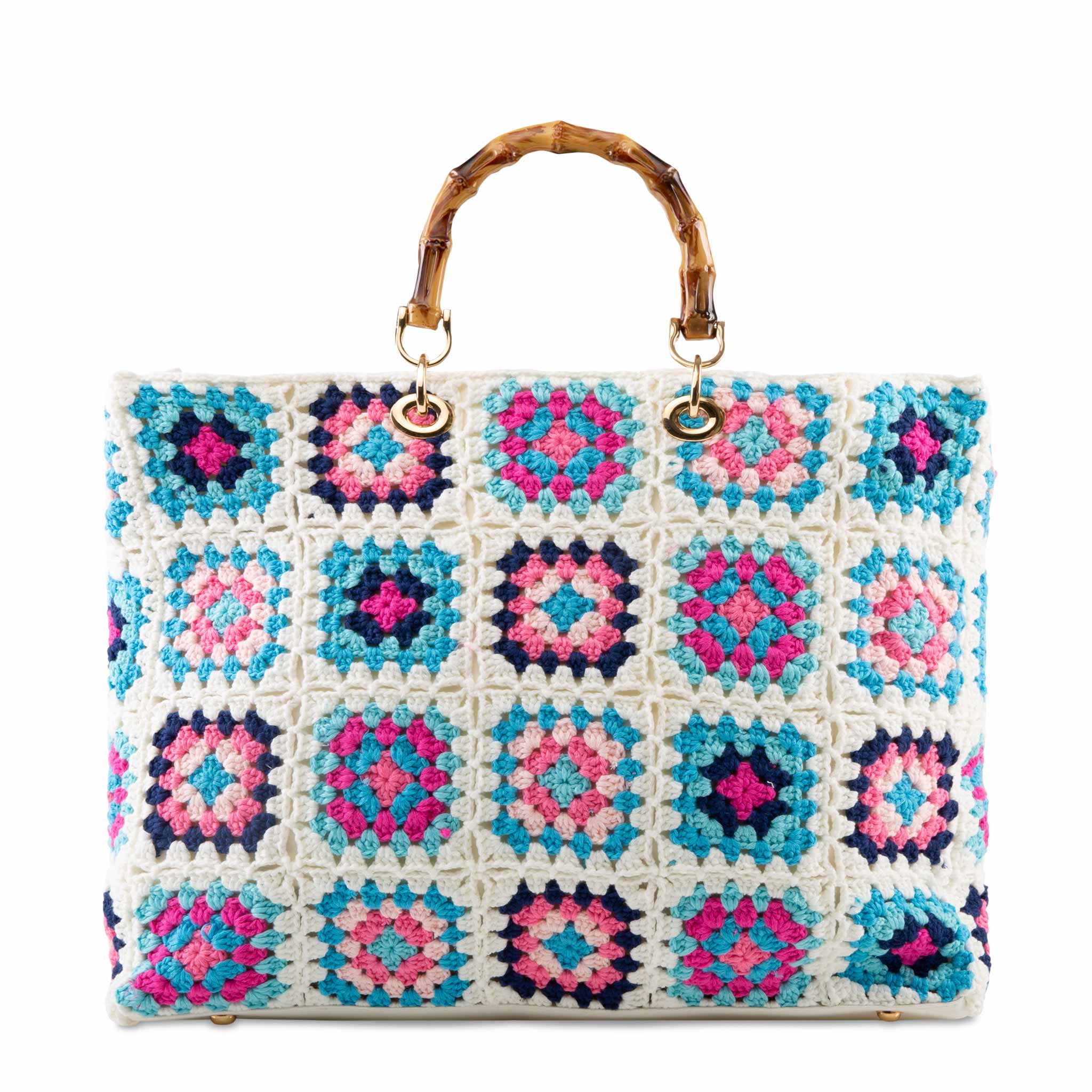 Borsa Victoria Crochet in crochet multicolore - Image 3