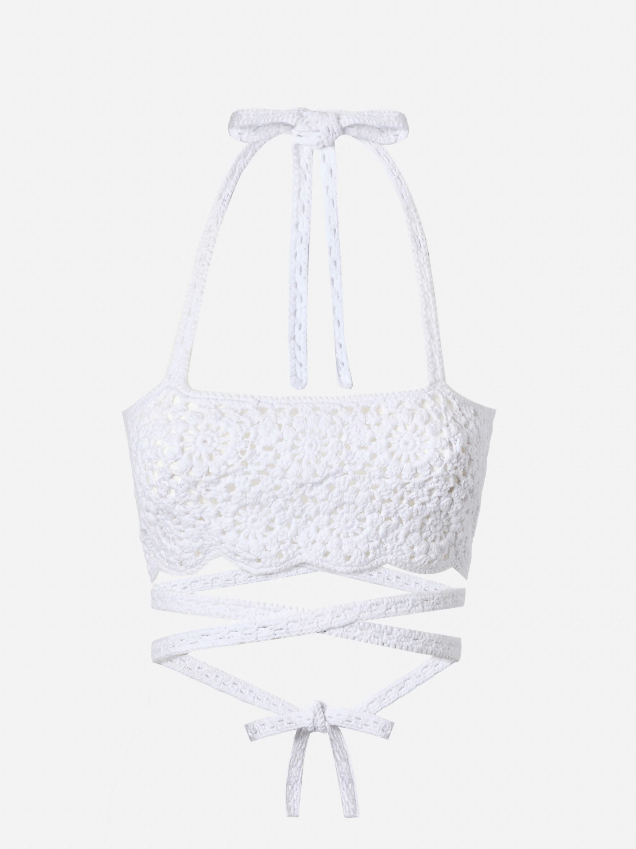 Top in cotone crochet Alanis con motivo floreale - Image 4