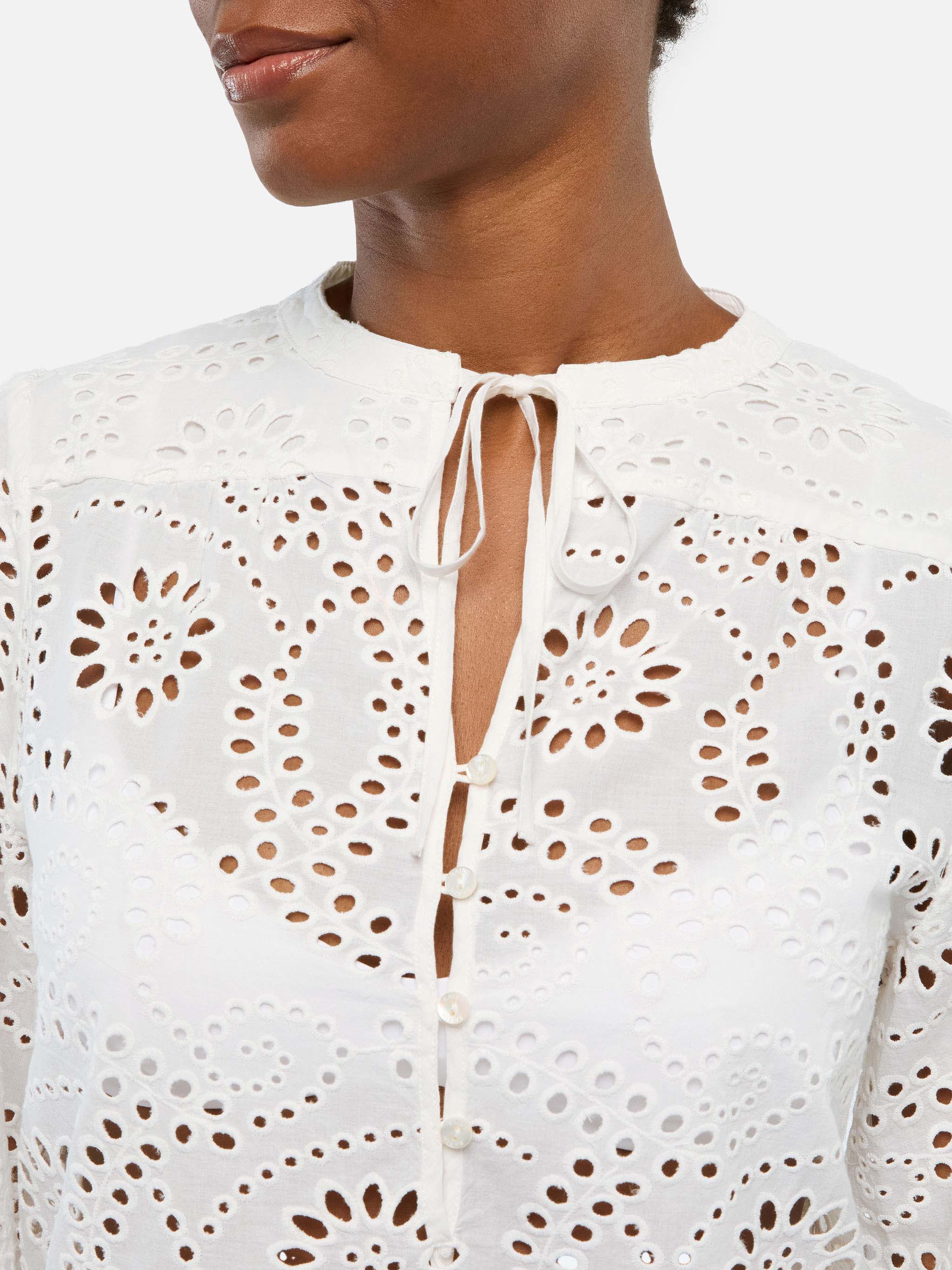 Harper blusa in Sangallo bianco - Image 2