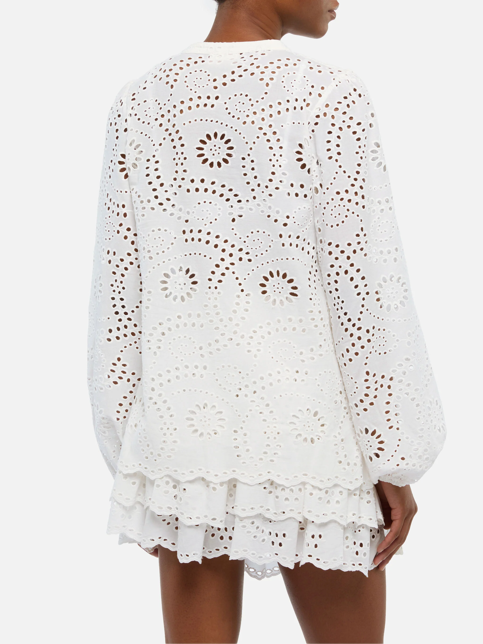 Harper blusa in Sangallo bianco - Image 3