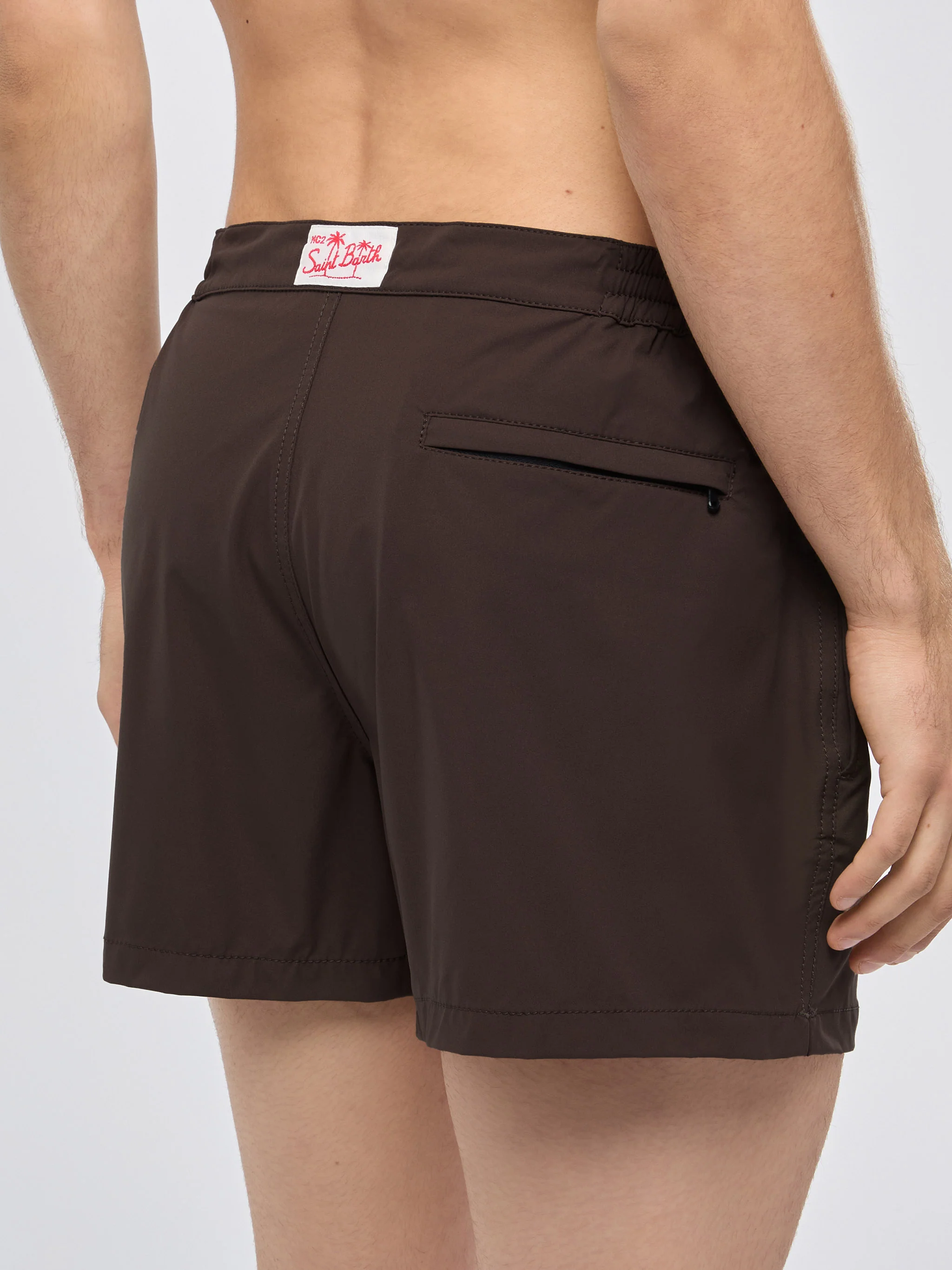 Costume mare Harrys marrone cammello a taglio aderente - Image 6