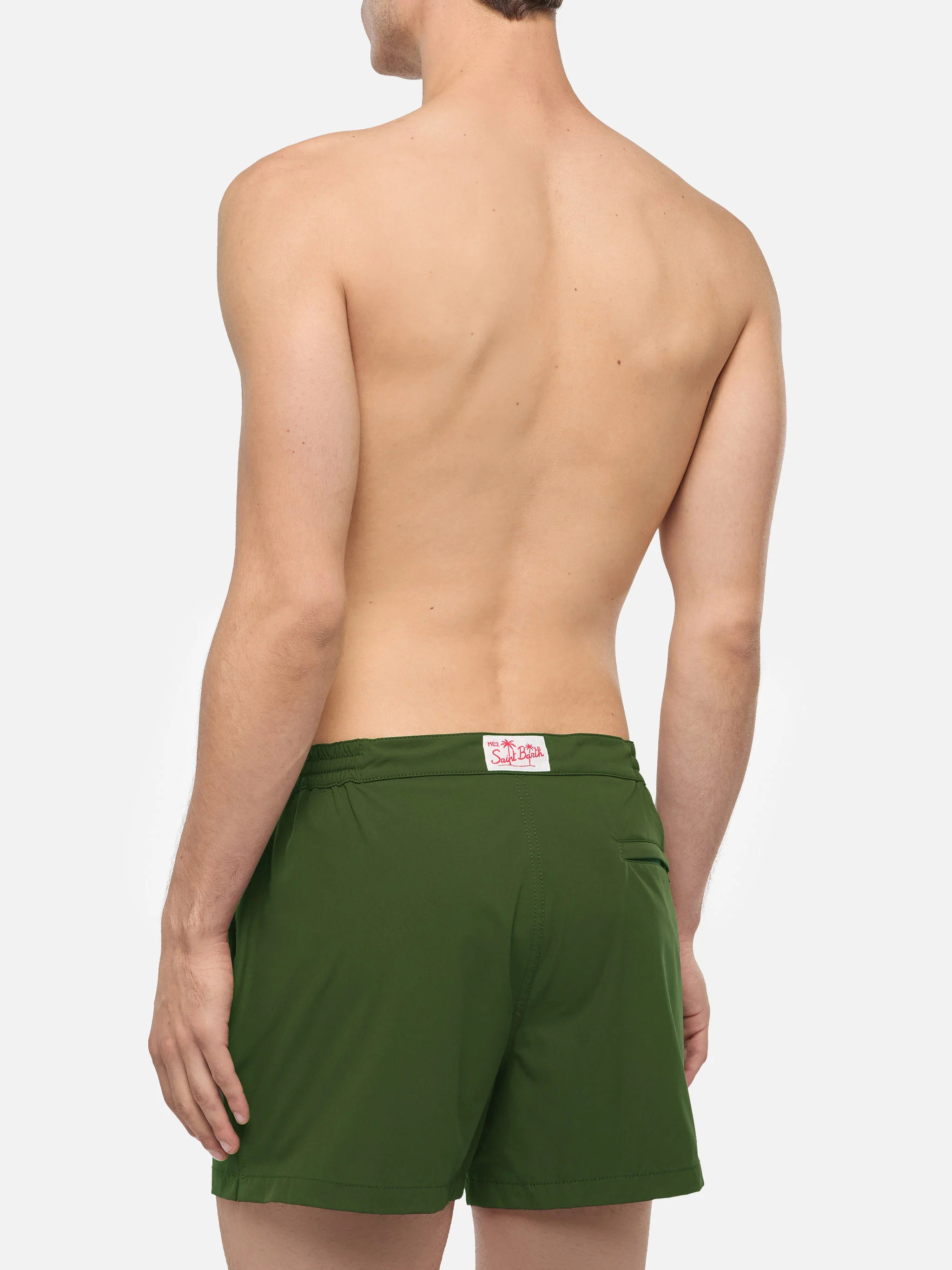 Costume mare Harrys verde militare a taglio aderente - Image 4