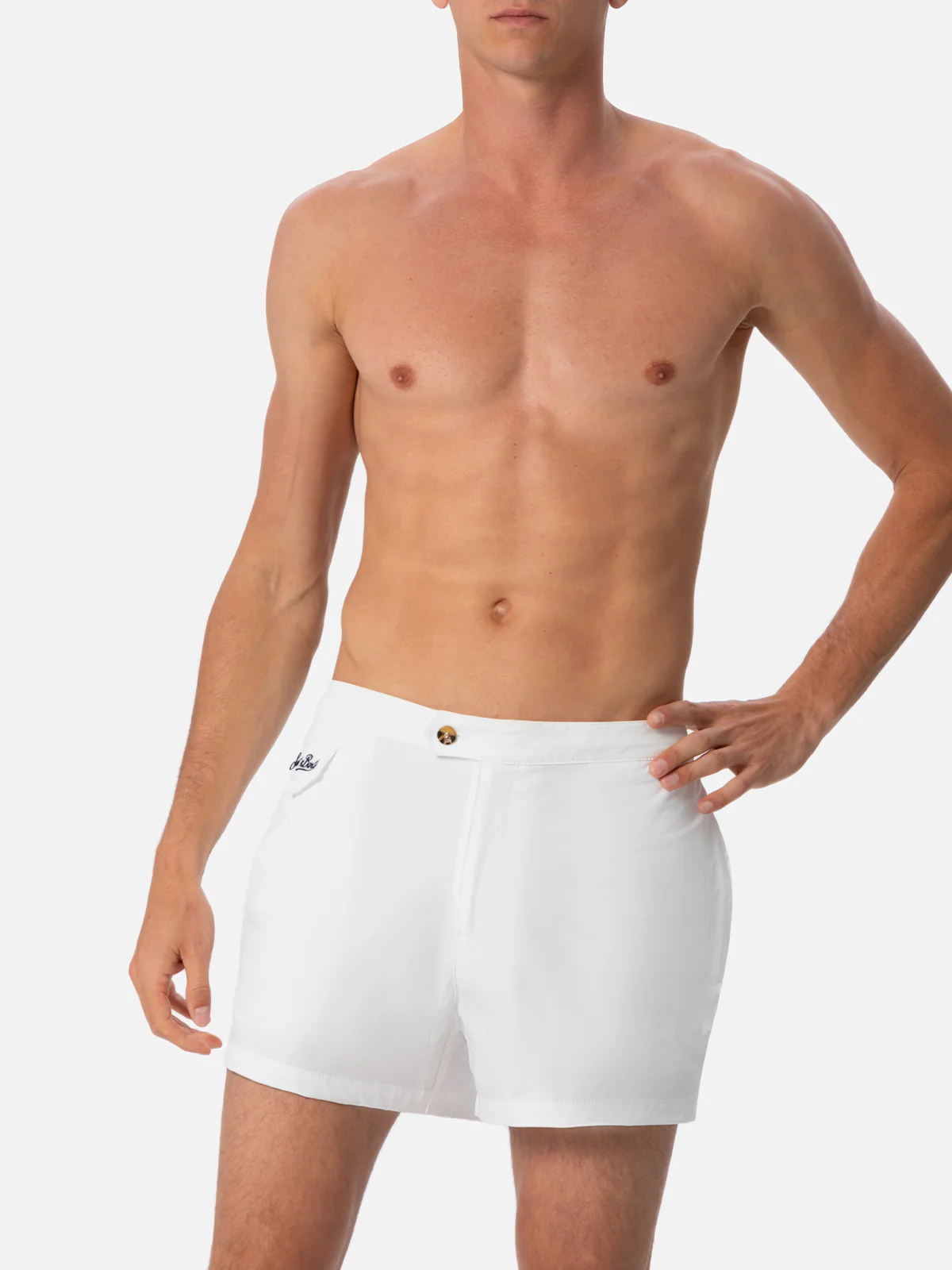 Costume mare Harrys  bianco a taglio aderente - Image 4
