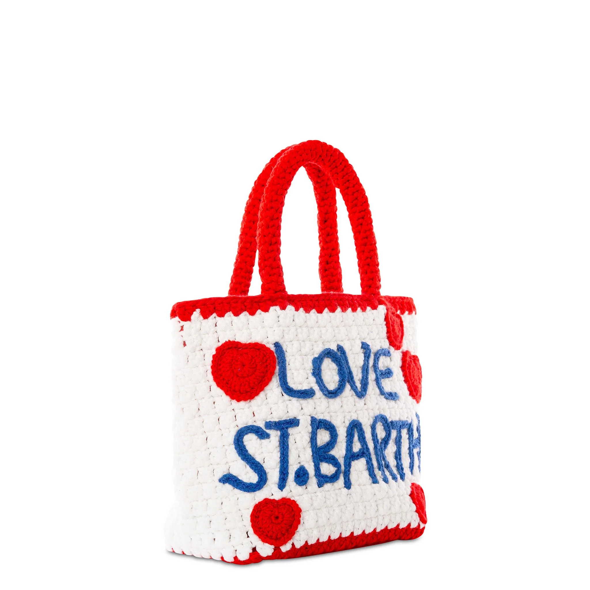 Borsa all'uncinetto con ricamo a cuore - Image 4