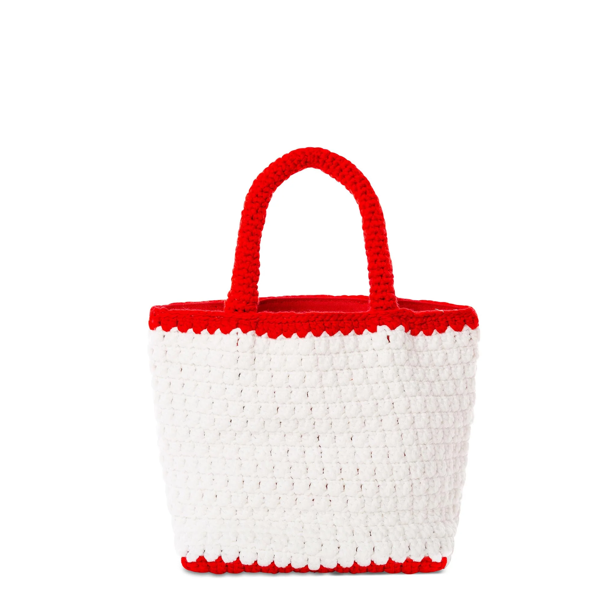 Borsa all'uncinetto con ricamo a cuore - Image 5