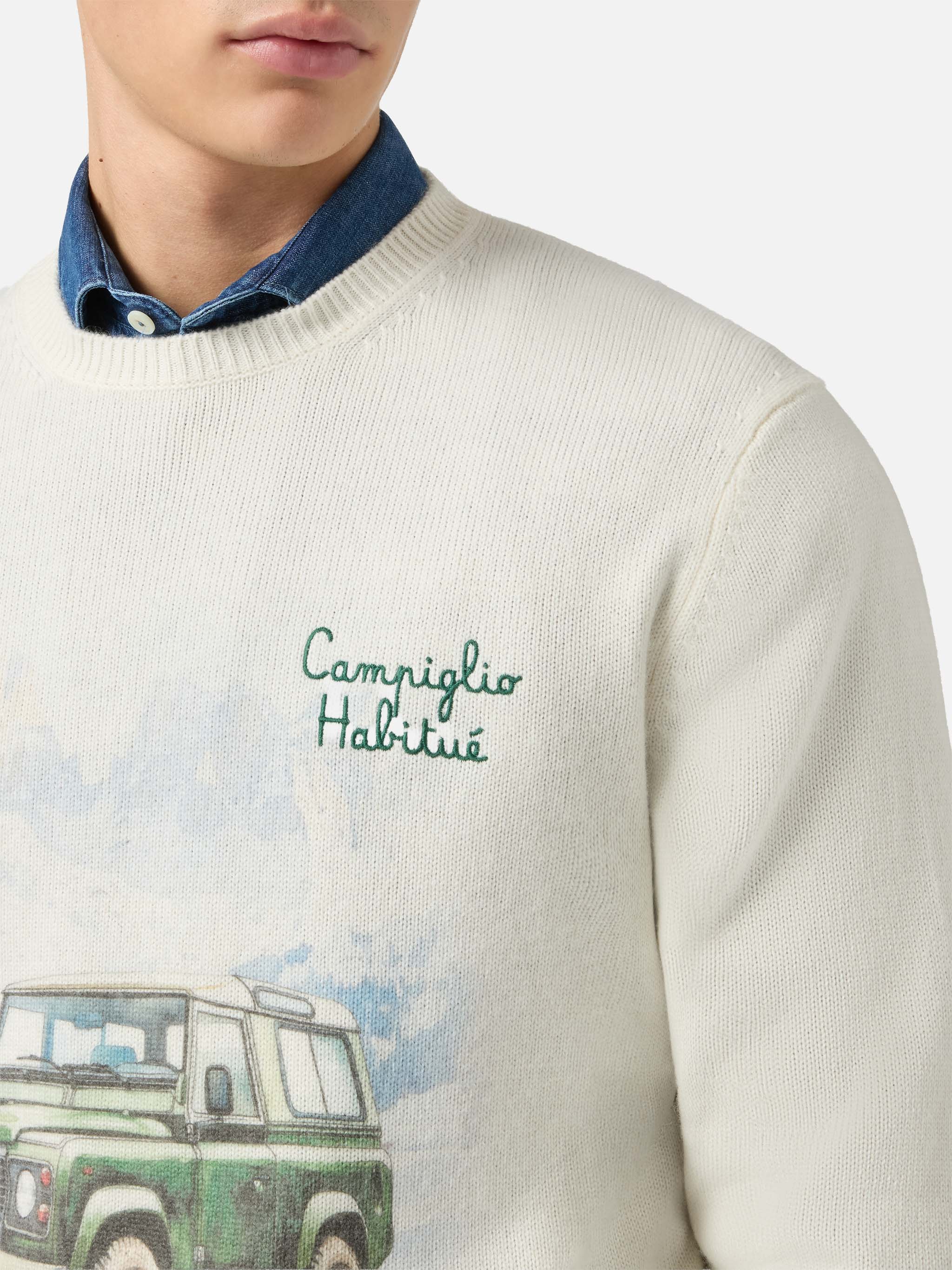 Maglione Heron Print con stampa Campiglio Road - Image 2