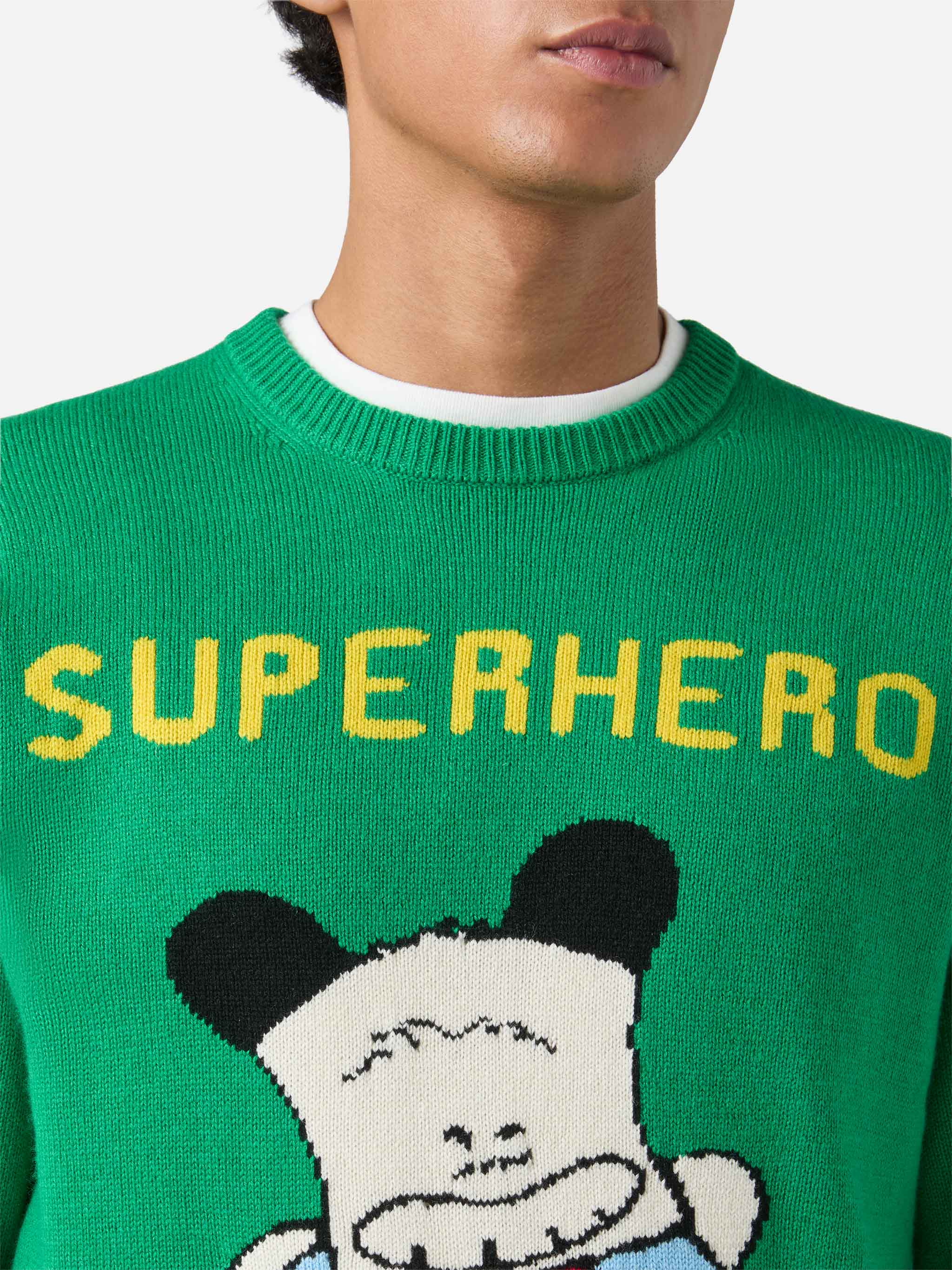 Maglione Heron in verde con jacquard Hello Spank | HELLO SPANK SPECIAL EDITION - Image 2