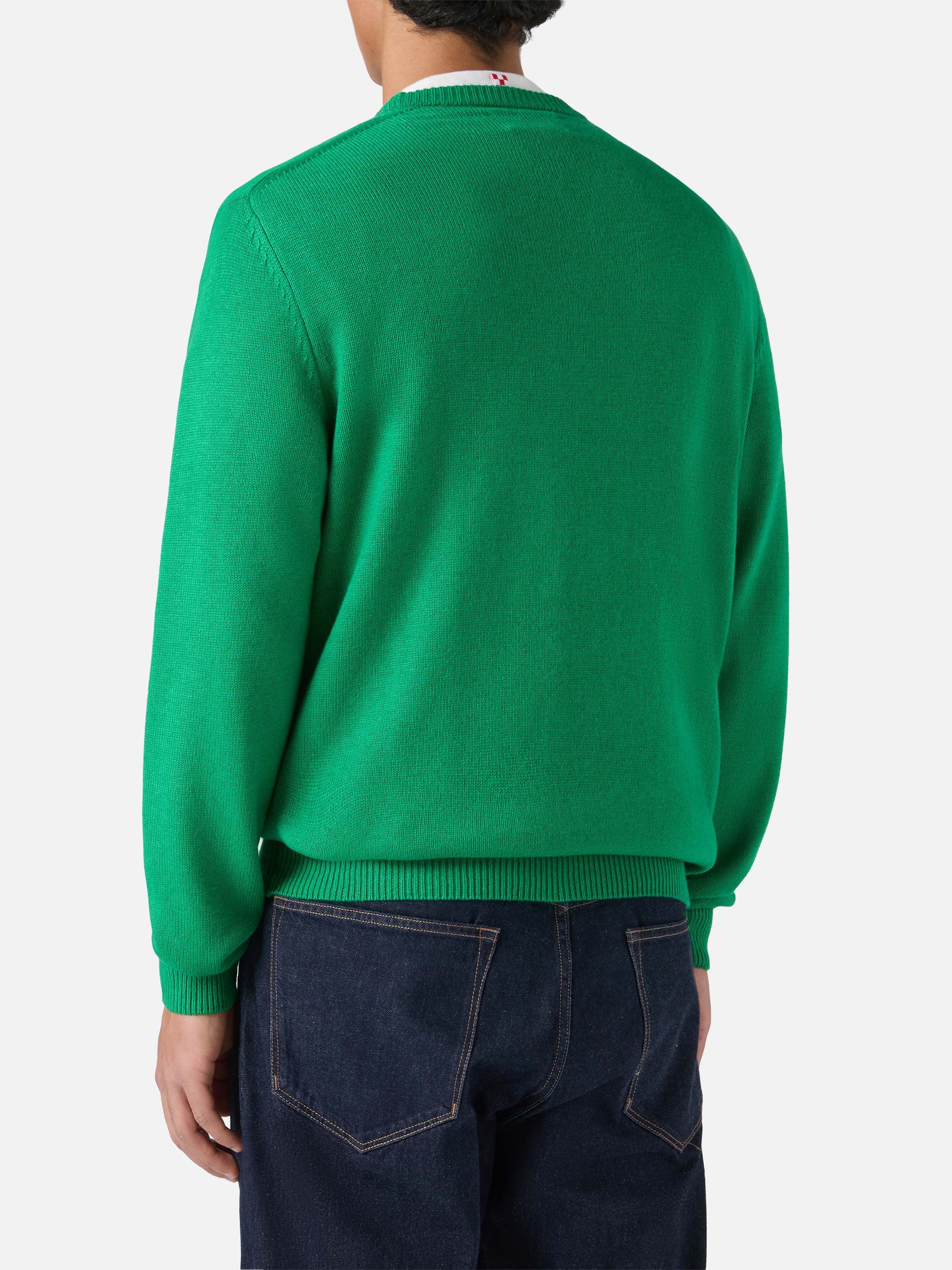 Maglione Heron in verde con jacquard Hello Spank | HELLO SPANK SPECIAL EDITION - Image 3
