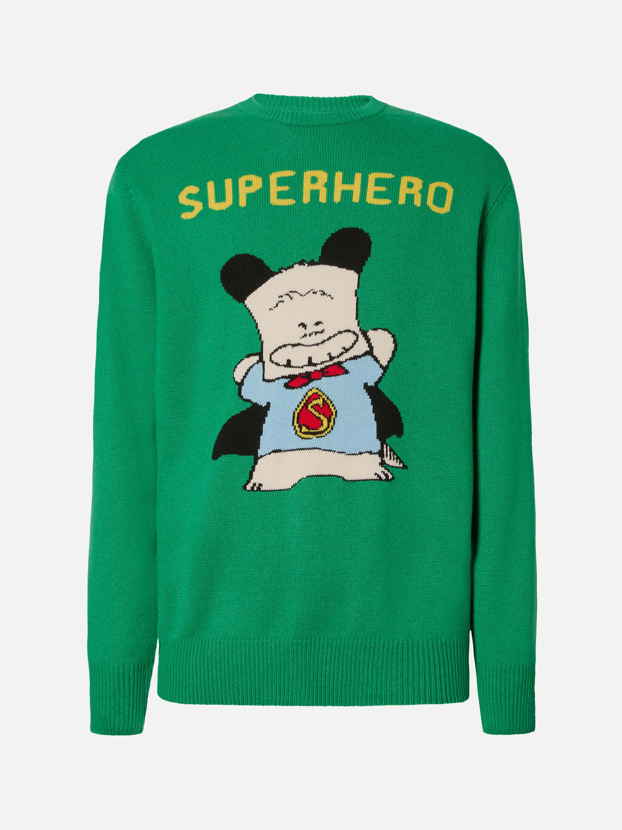 Maglione Heron in verde con jacquard Hello Spank | HELLO SPANK SPECIAL EDITION - Image 5