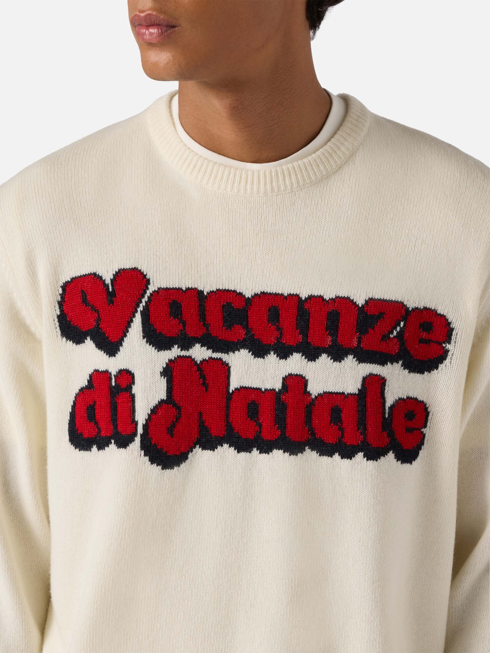 Girocollo Heron bianco con jacquard Vacanze di Natale | VACANZE DI NATALE SPECIAL EDITION - Image 2
