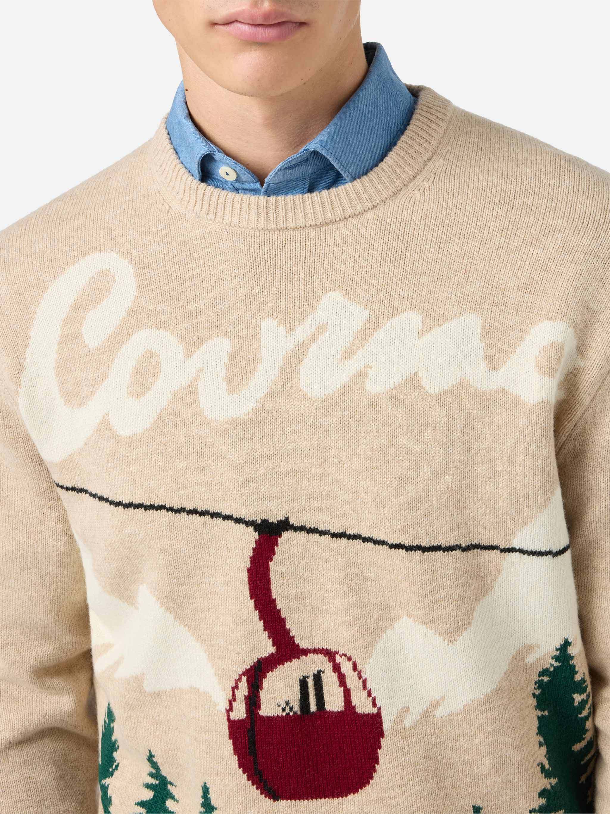 Maglione Heron con jacquard cartolina Courma - Image 2